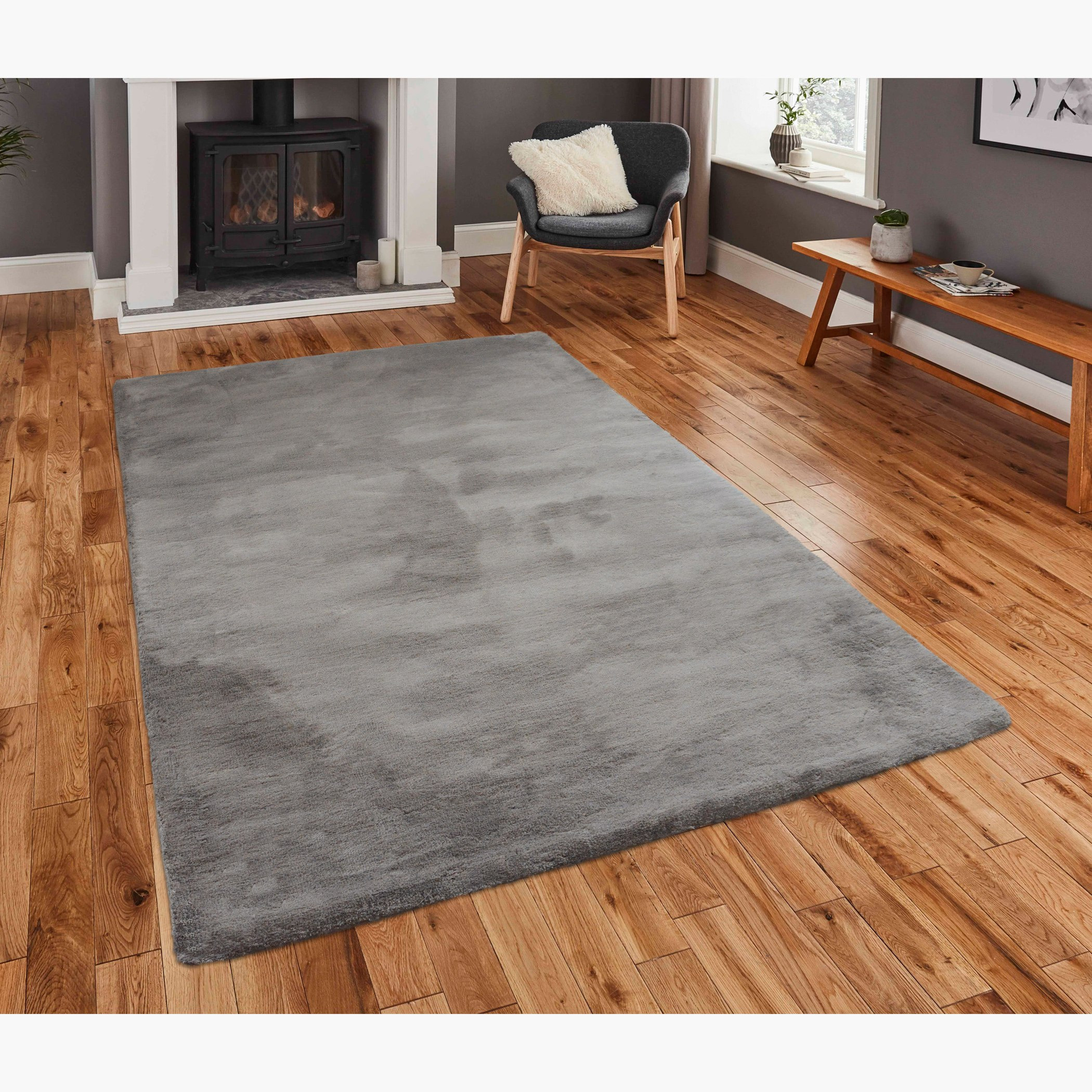 سجادة ميكروفيبر فائقة النعومة من بيل - 140x200 سم-hbxdecorandfurnishings-floorcoverings-rugs-image-1