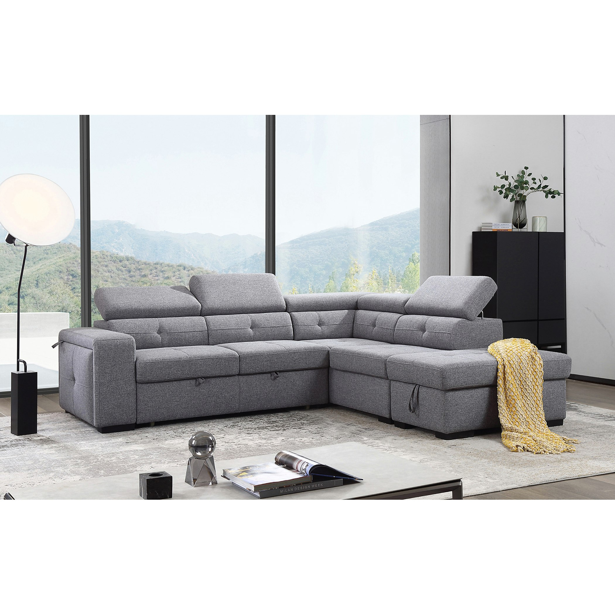 كنبة سرير قماشيّة ركنيّة مع وحدة تخزين من كرافت-hbxfurniture-livingroom-sofasandsofasets-image-1