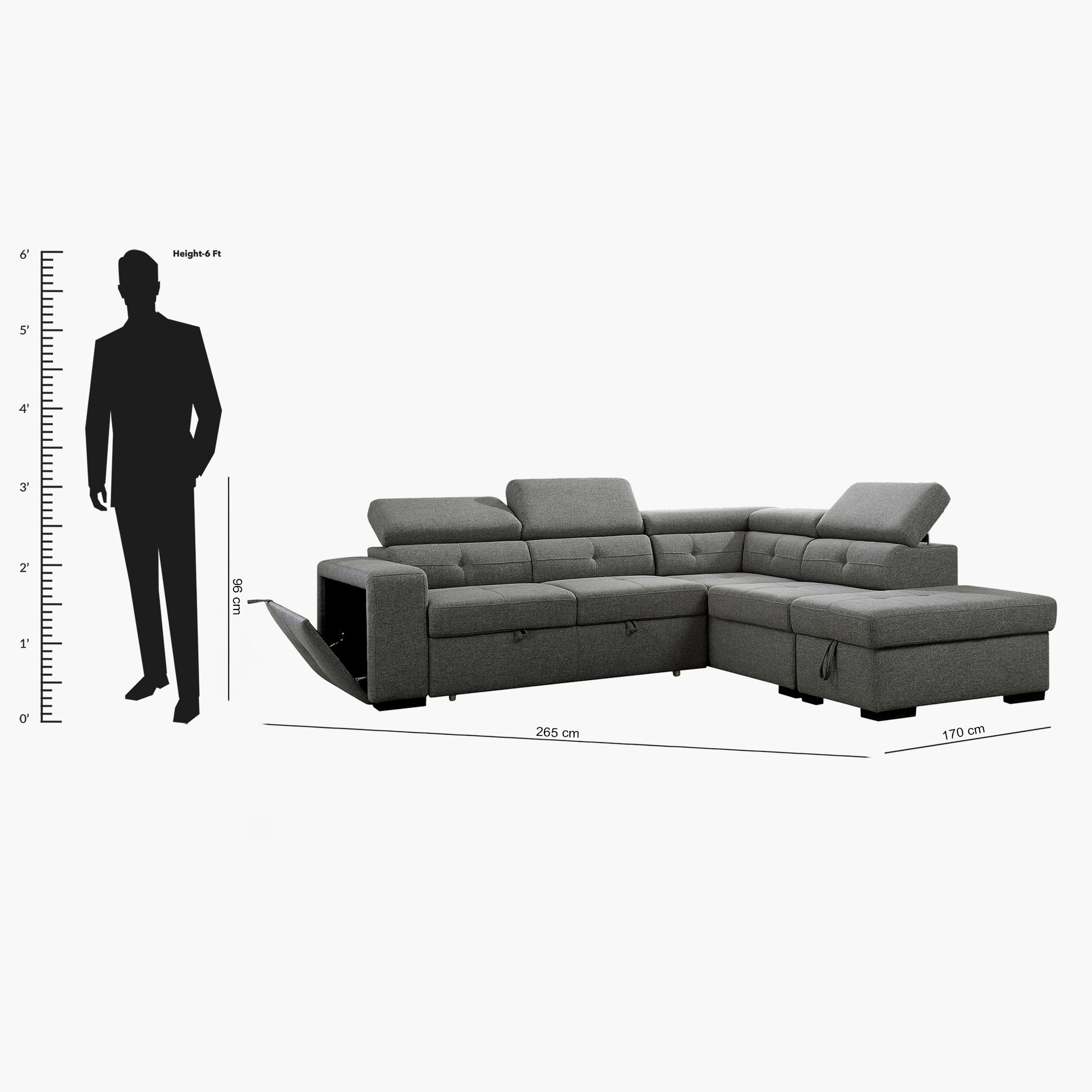 كنبة سرير قماشيّة ركنيّة مع وحدة تخزين من كرافت-hbxfurniture-livingroom-sofasandsofasets-image-10