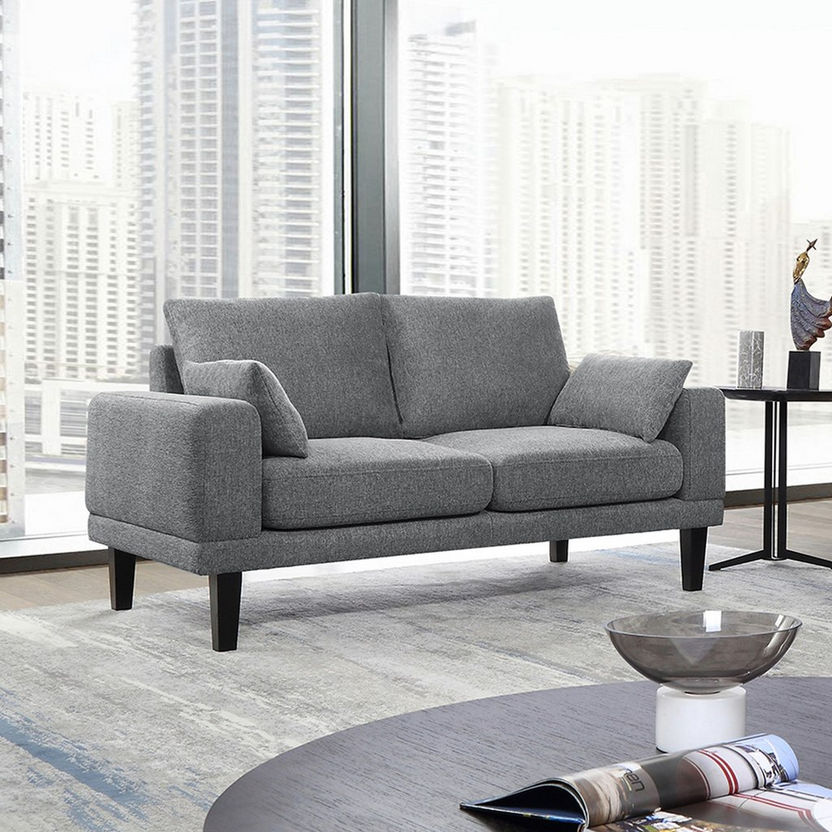 Edison 2-Seater Fabric Sofa with 2 Cushions-Sofas-image-0
