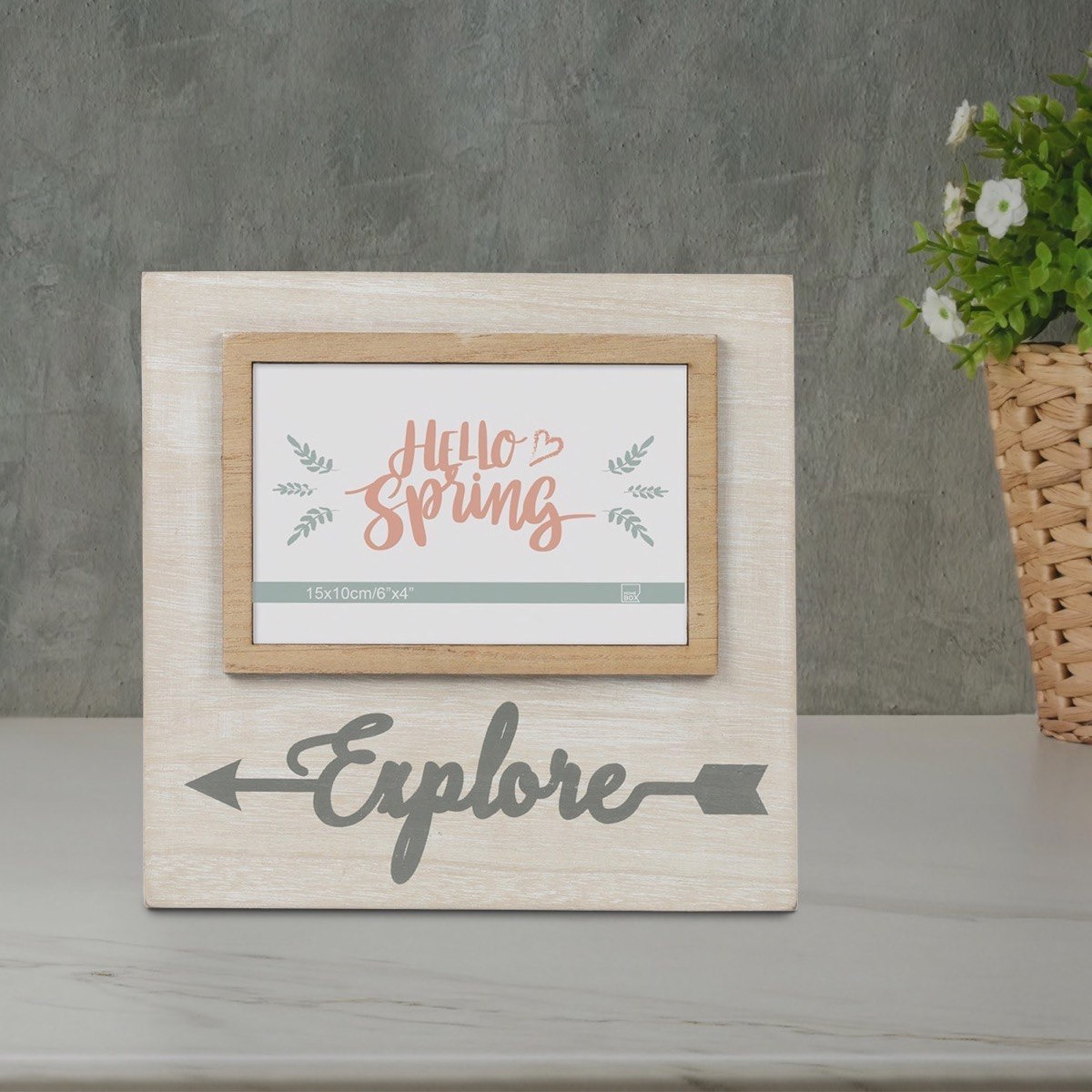 برواز صور خشبي من إكسبلور 21x1x21 سم-hbxkidsandyouth-walldecor-photoframes-image-1