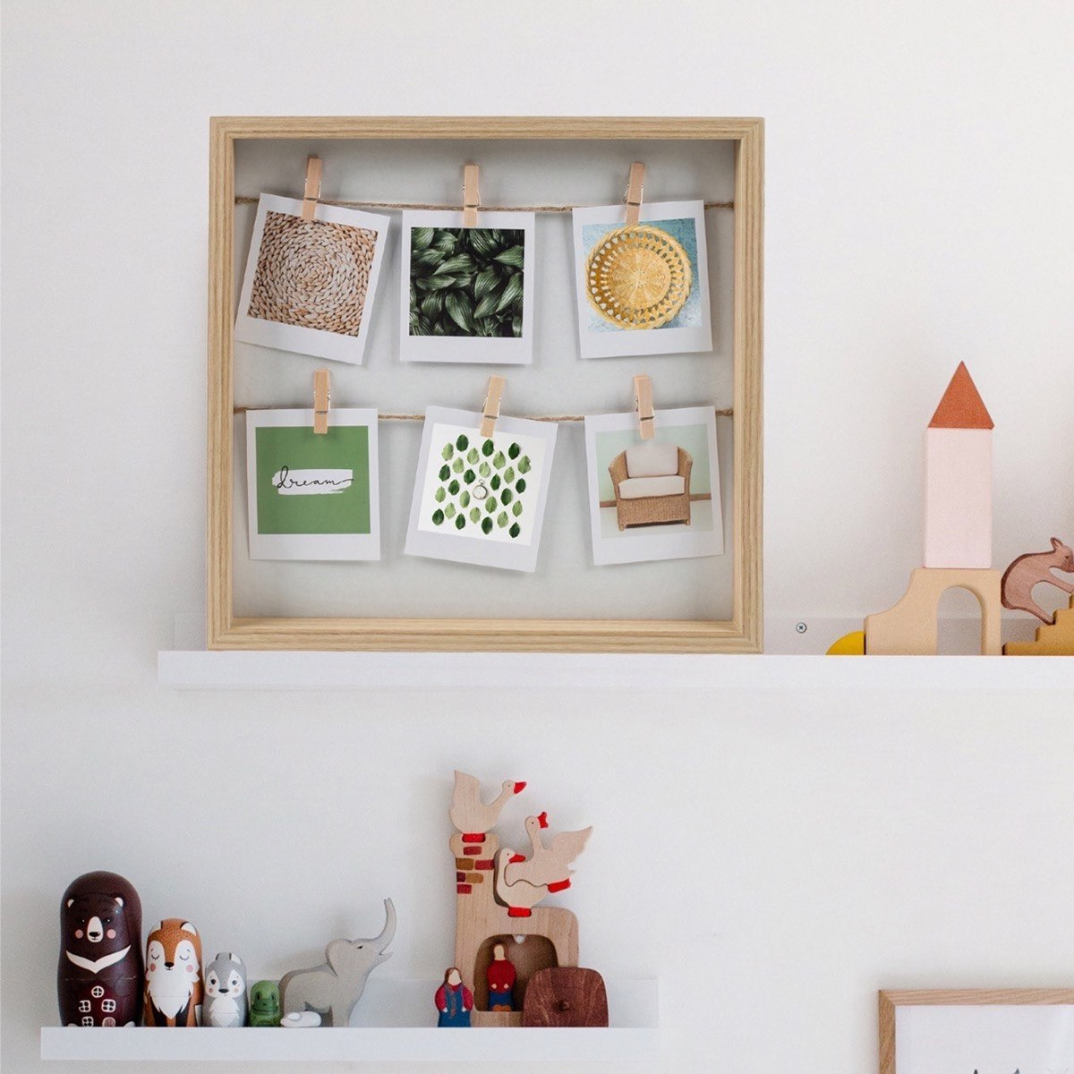 برواز صور بحبل و6 مشابك للصور من جيري - 34x3x34 سم-hbxkidsandyouth-walldecor-photoframes-image-1