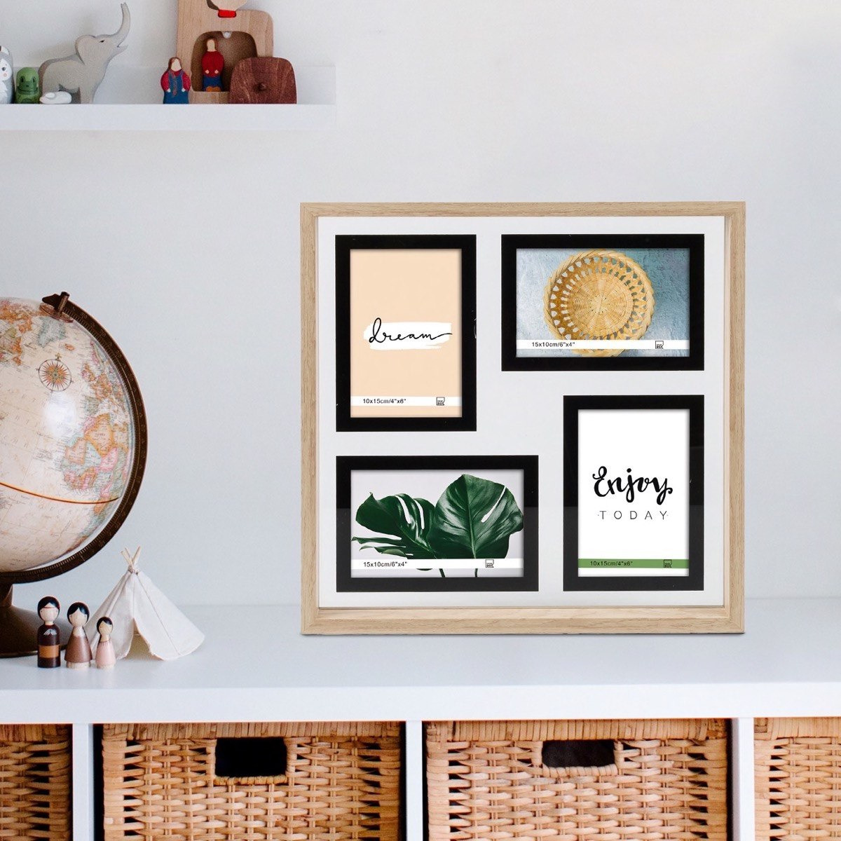 برواز صور 4 فتحات من جيري- 35x35x3 سم-hbxkidsandyouth-walldecor-photoframes-image-1