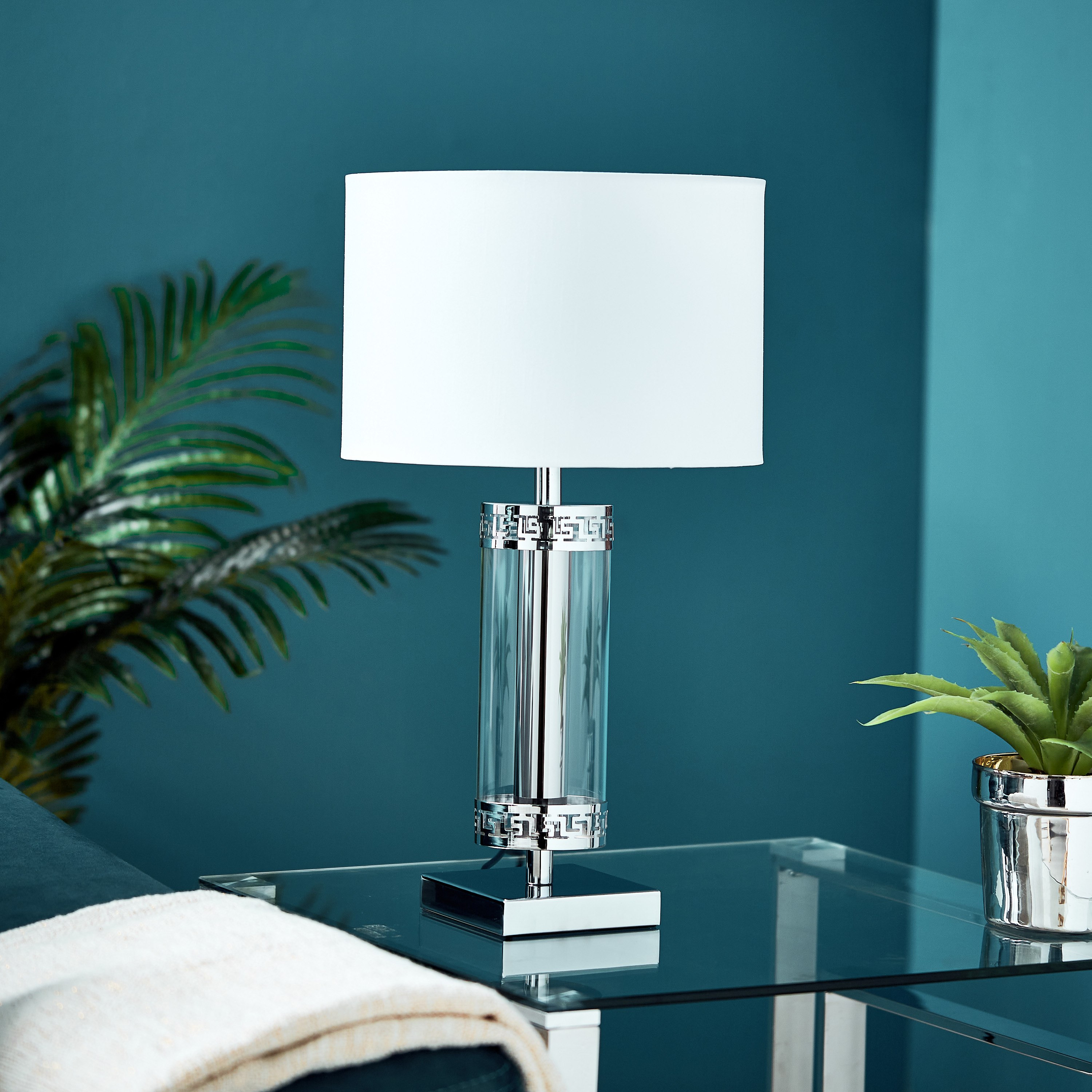 مصباح طاولة زجاجي من كورسا - 54 سم-hbxlivingroom-lighting-tablelamps-image-1