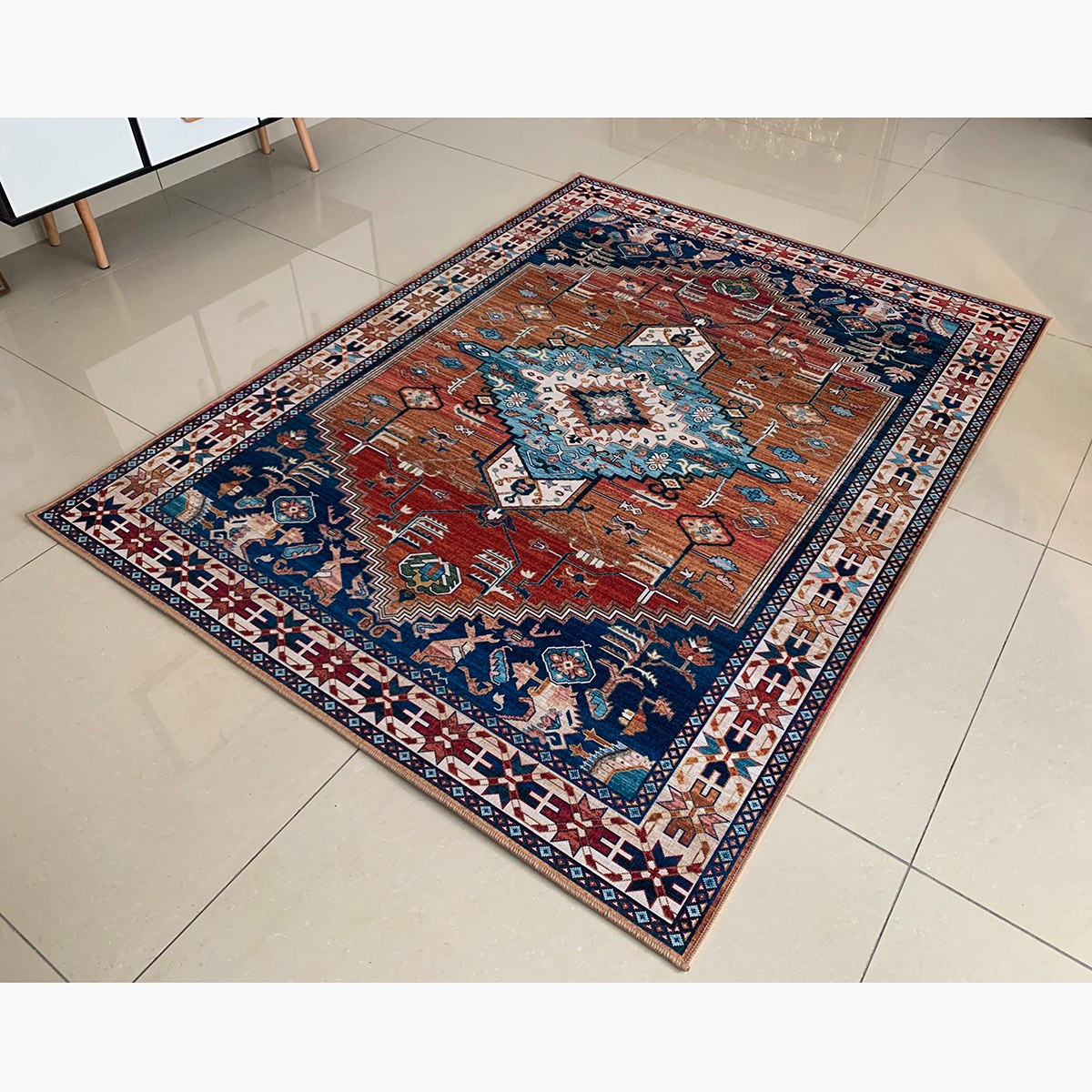 سجادة كبيرة بطبعات من كرمان - 150 × 200 سم-hbxdecorandfurnishings-floorcoverings-rugs-image-2