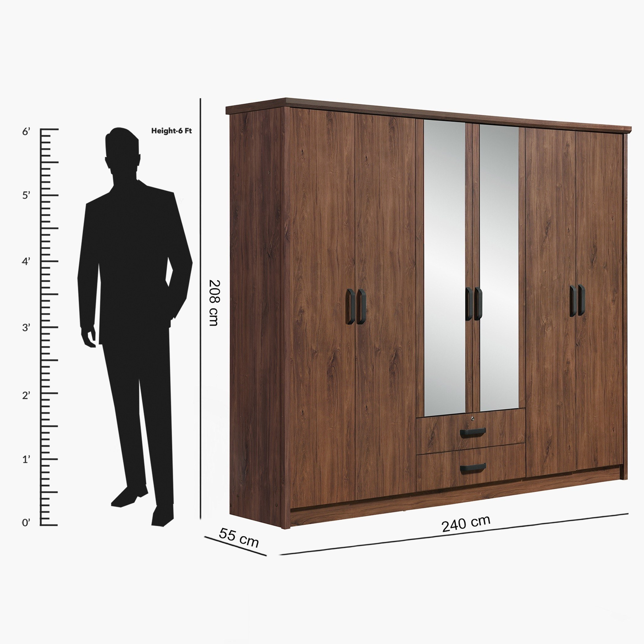 دولاب بـ 6 أبواب مع مرآتين من بيتون-hbxfurniture-wardrobes-image-6