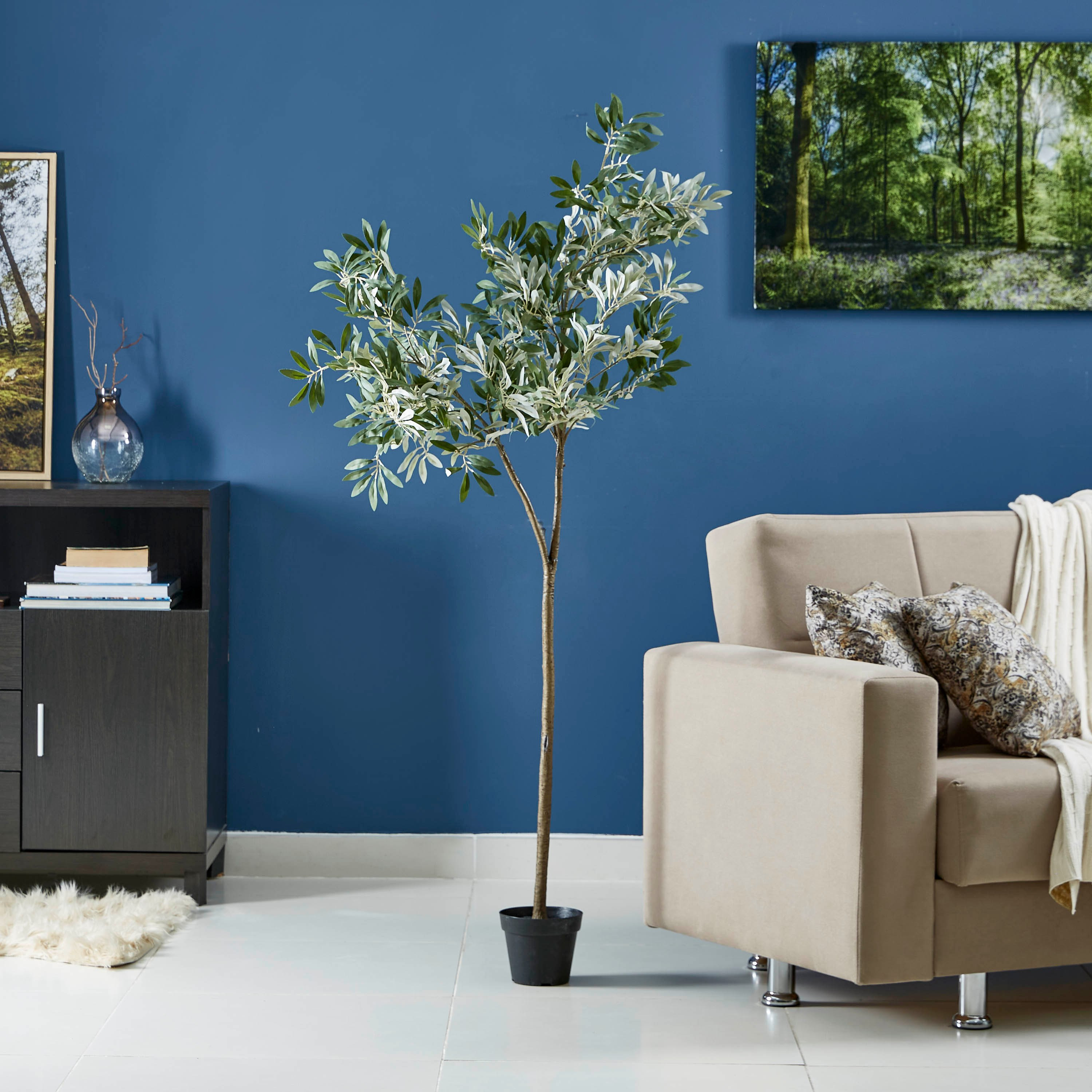 نبتة زيتون في إصيص من الاسمنت - 165 سم-hbxdecorandfurnishings-homeaccessories-artificialflowersandplants-image-4
