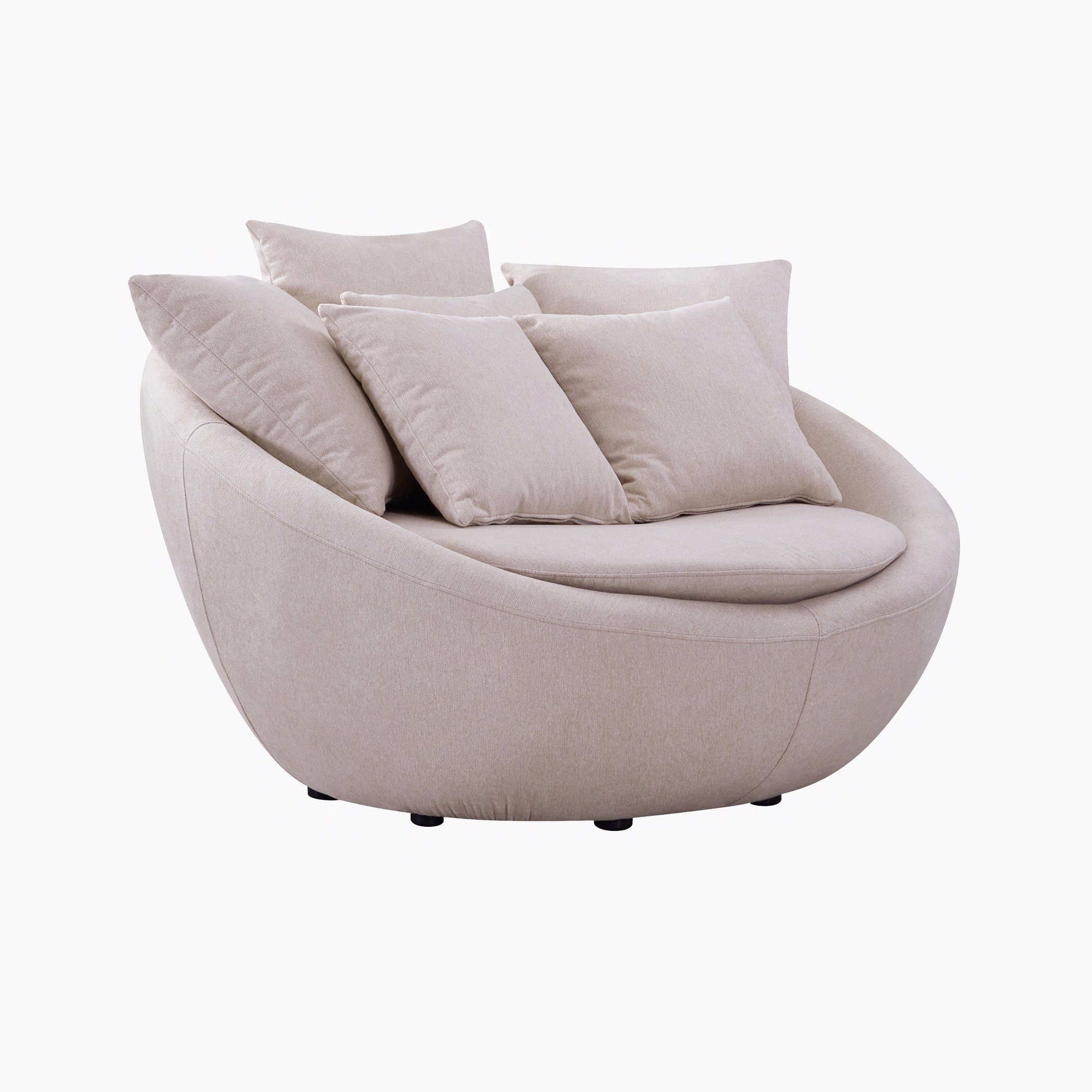 كنبة قماشيّة مستديرة مقعدين مع 6 وسائد من أودري-hbxlivingroom-sofasandarmchairs-sofas-image-3
