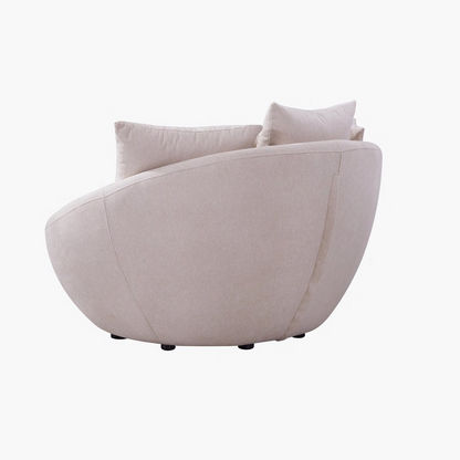 Audrey Round 2-Seater Fabric Sofa with 6 Cushions-Sofas-image-3