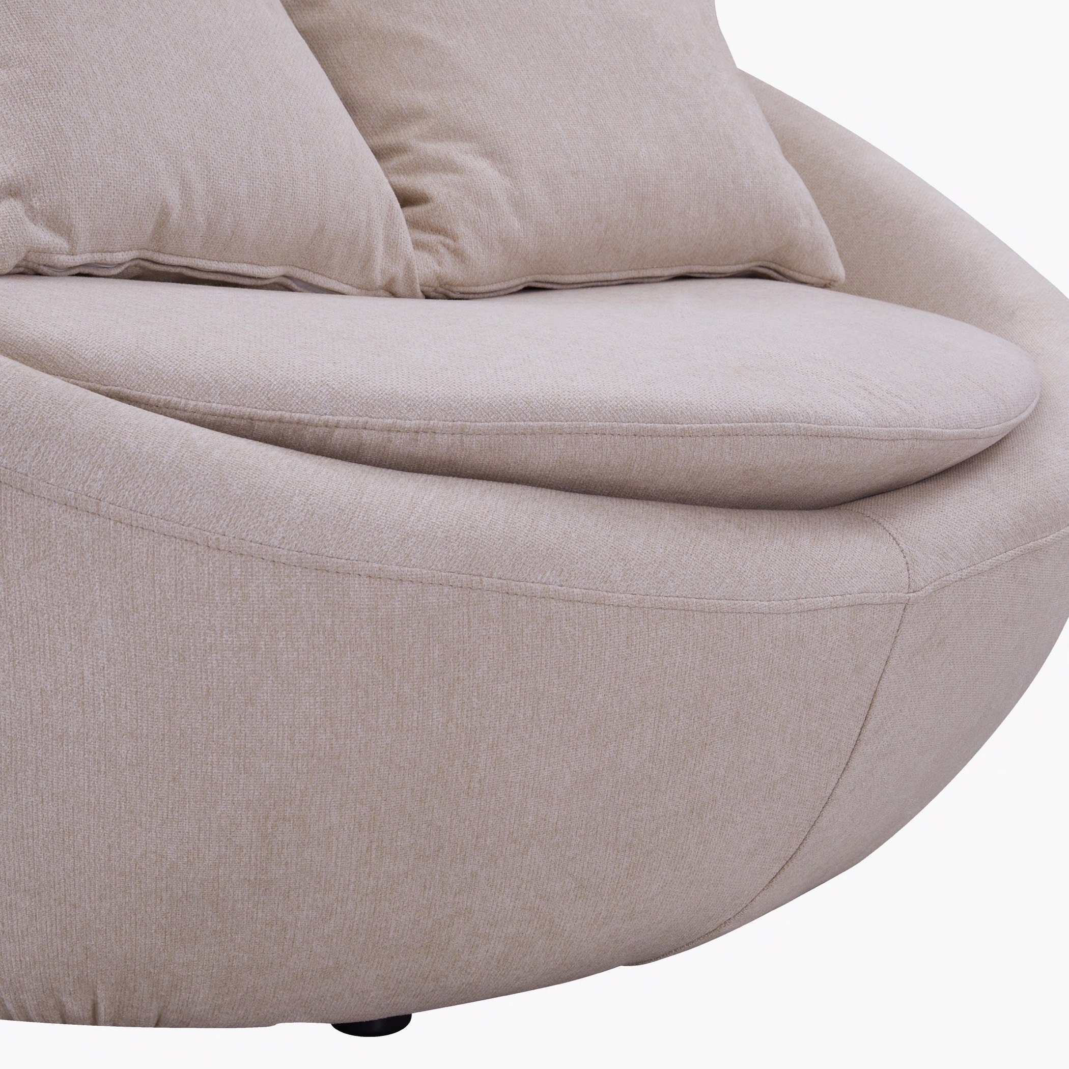 كنبة قماشيّة مستديرة مقعدين مع 6 وسائد من أودري-hbxlivingroom-sofasandarmchairs-sofas-image-5