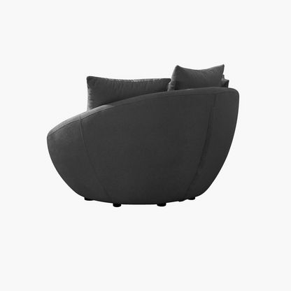 Audrey Round 2-Seater Fabric Sofa with 6 Cushions