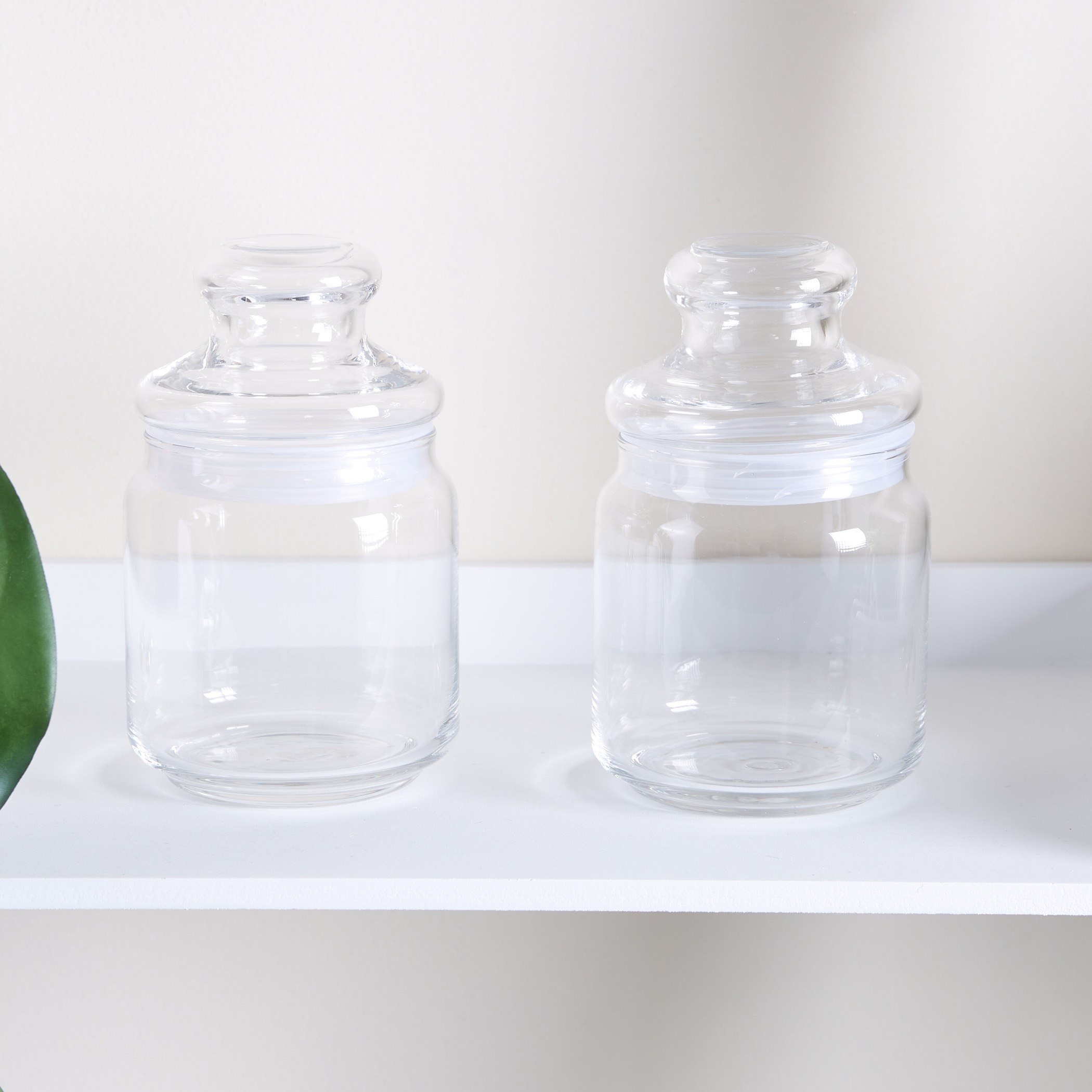 جرّة بغطاء زجاجي بوب - طقم من قطعتين-hbxhomeware-hbxkitchen-image-1