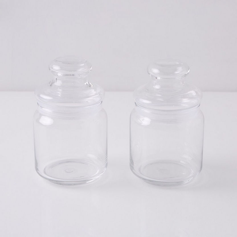 Ocean Pop Jar with Glass Lid - Set of 2-Glassware-image-4