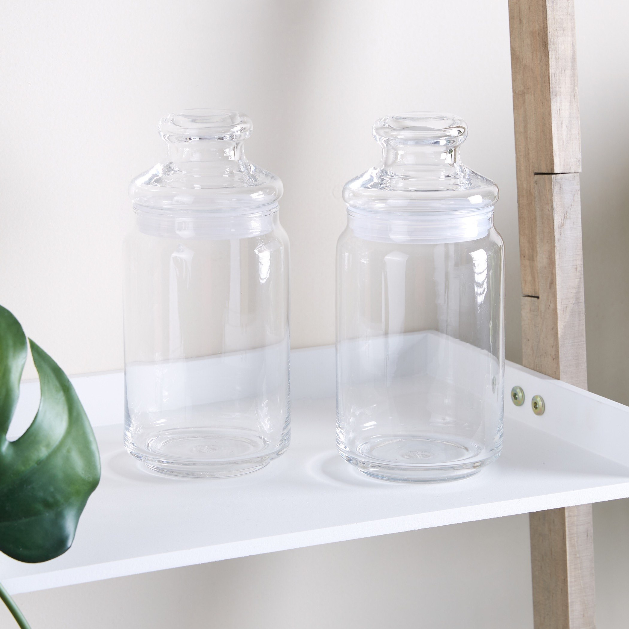 جرّة بغطاء زجاجي بوب - طقم من قطعتين-hbxhomeware-hbxkitchen-image-1