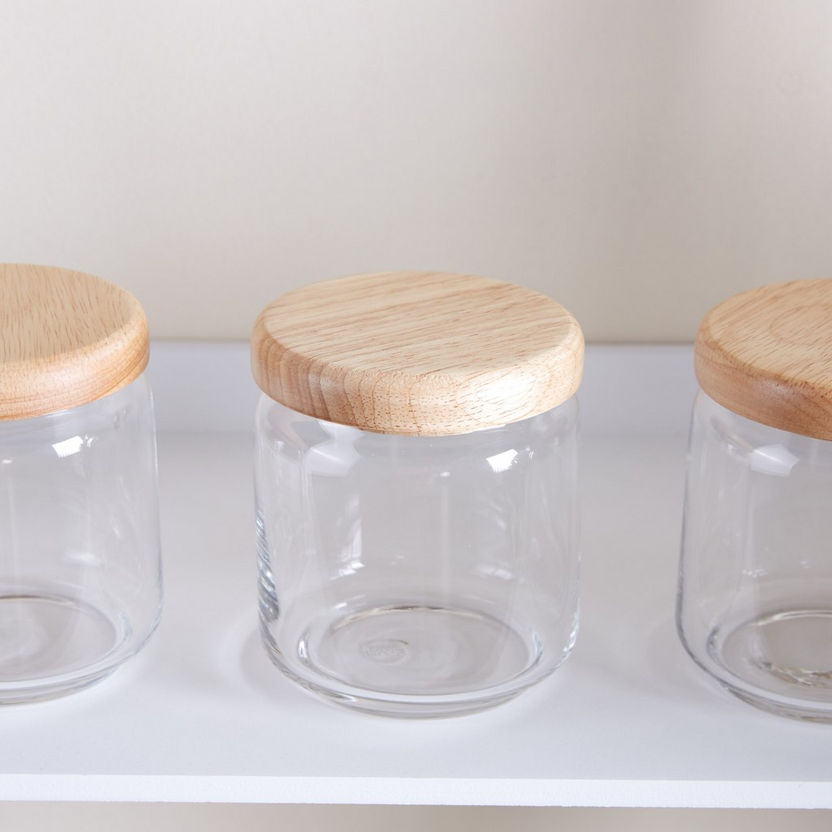 Ocean Pop Jar with Wooden Lid - Set of 6-Glassware-image-1