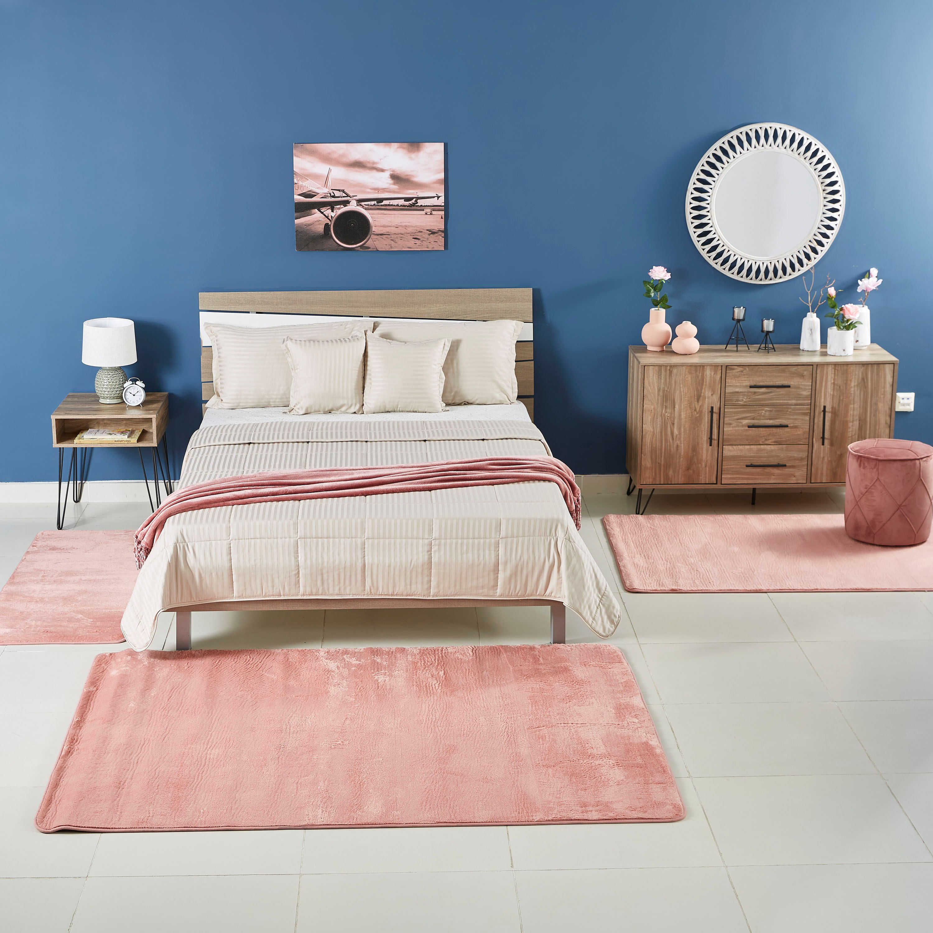 سجادة مخملية فائقة النعومة - 60x150  سم-hbxdecorandfurnishings-floorcoverings-rugs-image-4