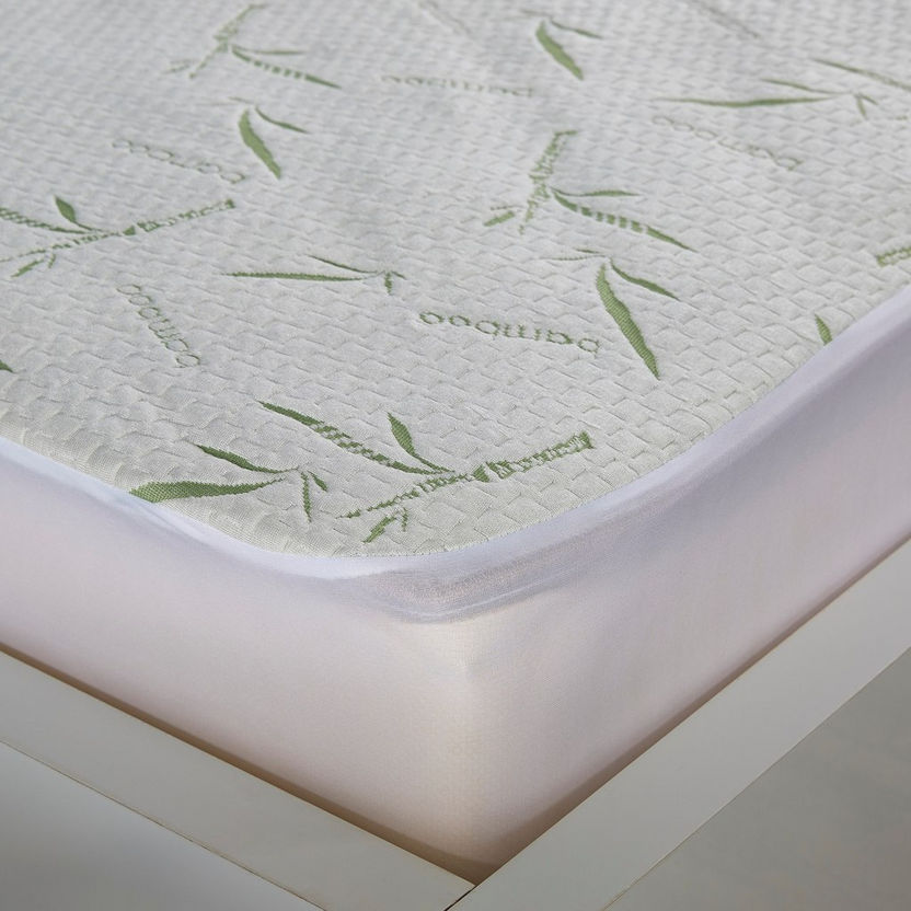 Bamboo Waterproof Super King Size Mattress Protector - 200x200 cm-Protectors and Toppers-image-2