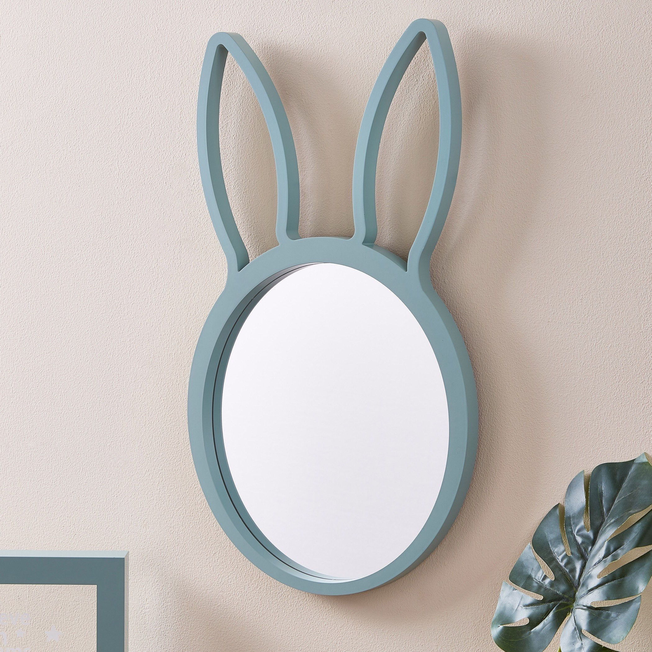 مرآة حائط بتصميم أرنب من أي أي آر أو - 27x48x2 سم-hbxhomeware-hbxkidsandyouth-image-1