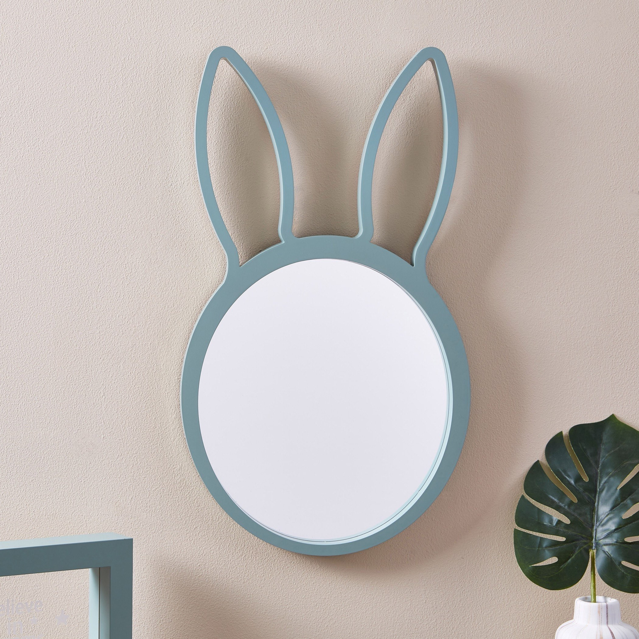 مرآة حائط بتصميم أرنب من أي أي آر أو - 27x48x2 سم-hbxhomeware-hbxkidsandyouth-image-2