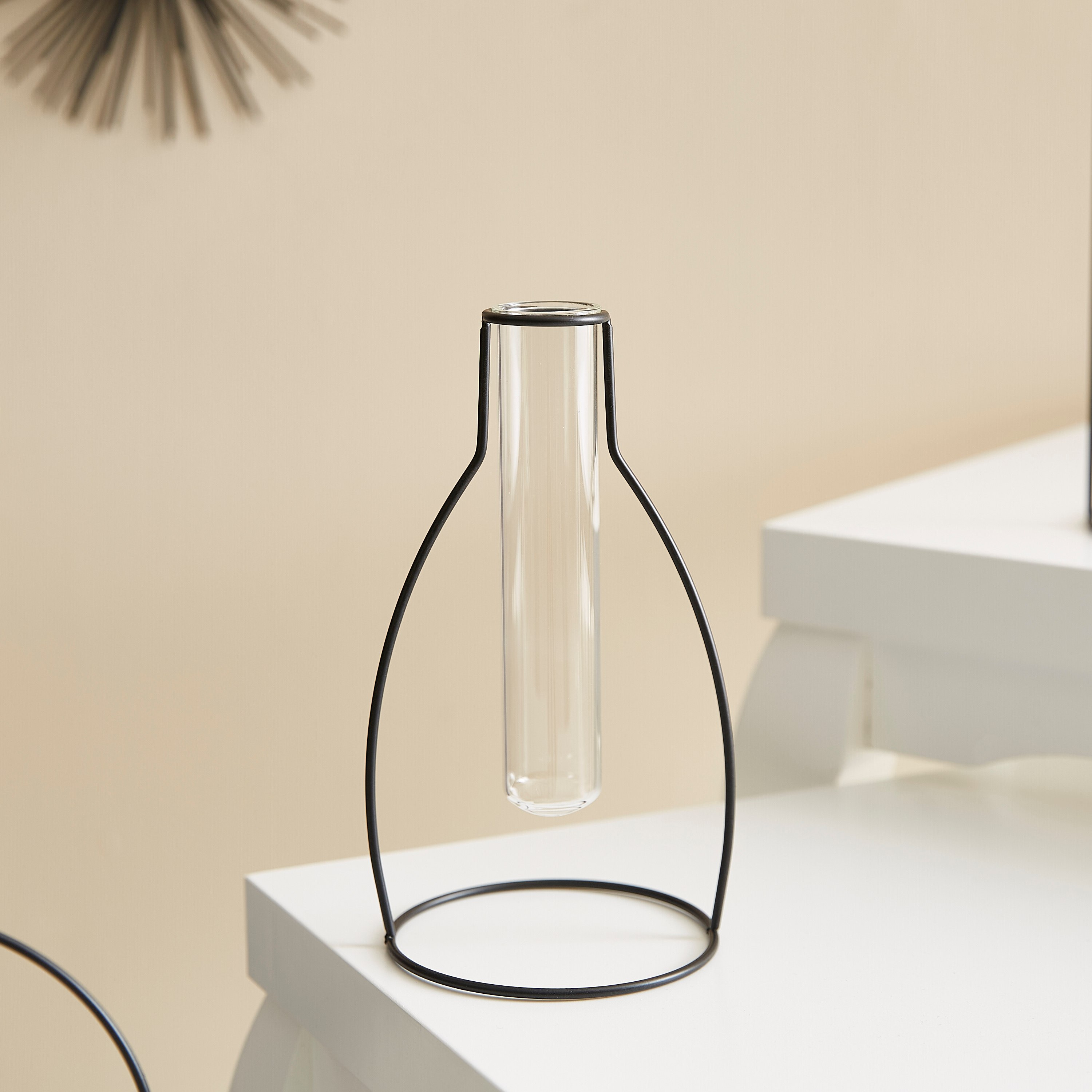 Zia Glass Tube Vase with Metal Frame-hbxbedroom-decorandaccessories-vases-image-2