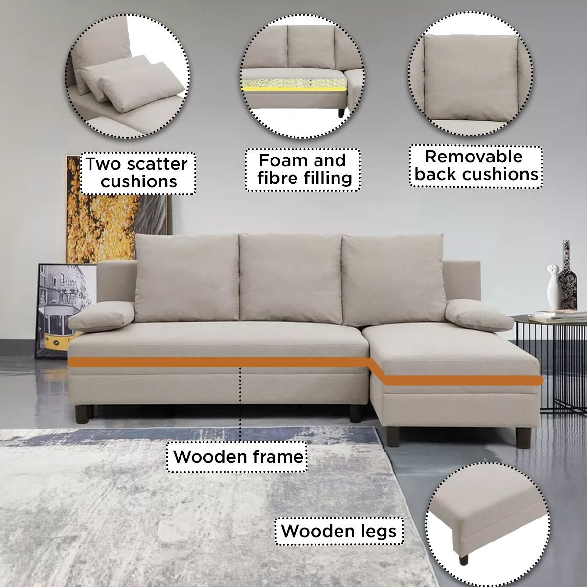 كنبة سرير ركنية قماش قابلة للعكس 3 مقاعد - ألبيرتا-hbxlivingroom-sofasandarmchairs-sofas-image-19