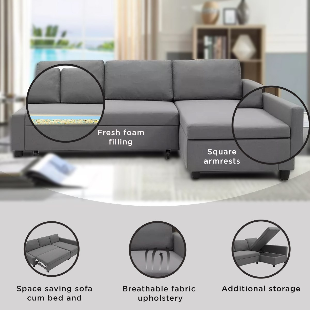 Spacer 3-Seater Left Right Fabric Corner Sofa Bed with Storage-hbxfurniture-livingroom-sofasandsofasets-image-17