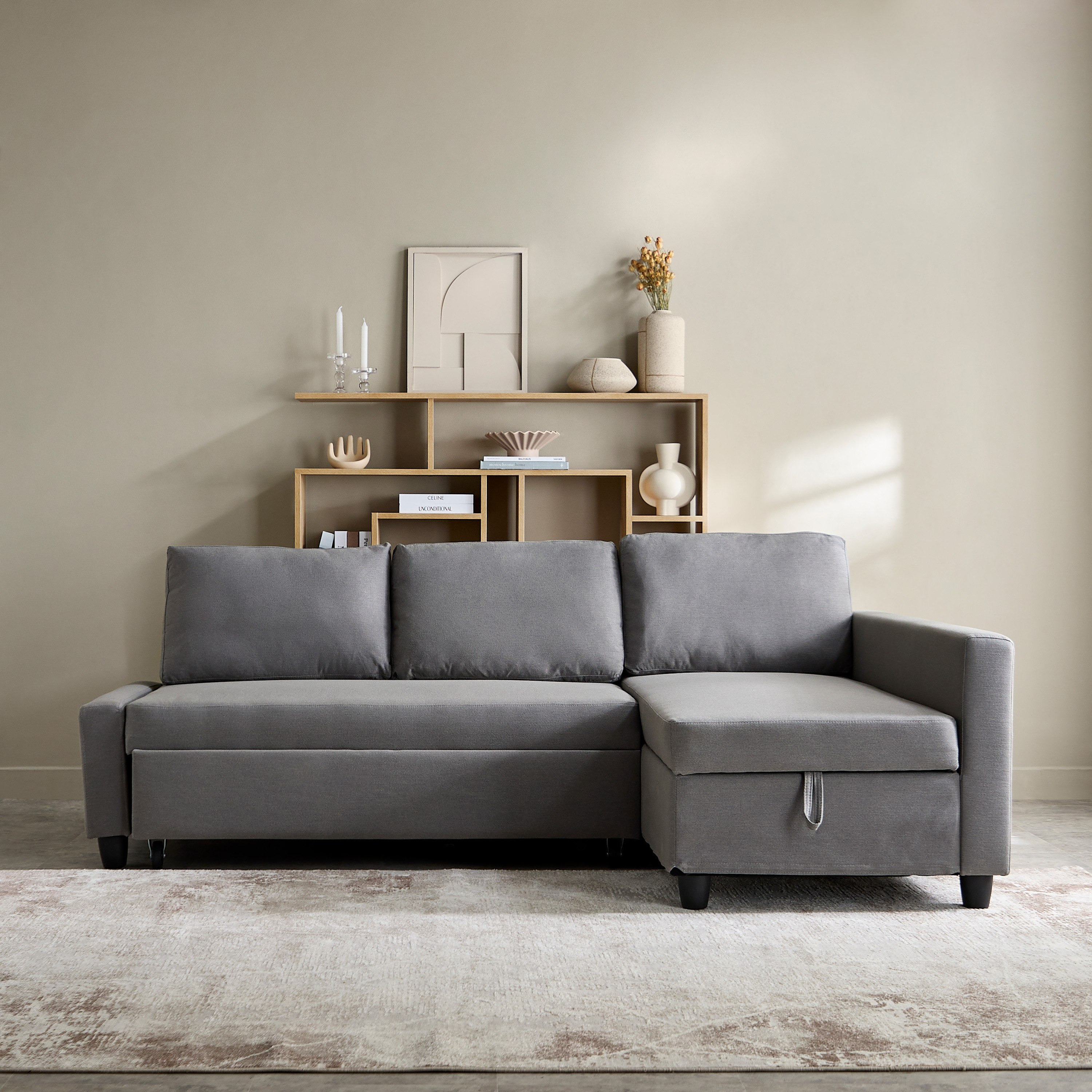 Spacer 3-Seater Left Right Fabric Corner Sofa Bed with Storage-hbxfurniture-livingroom-sofasandsofasets-image-4