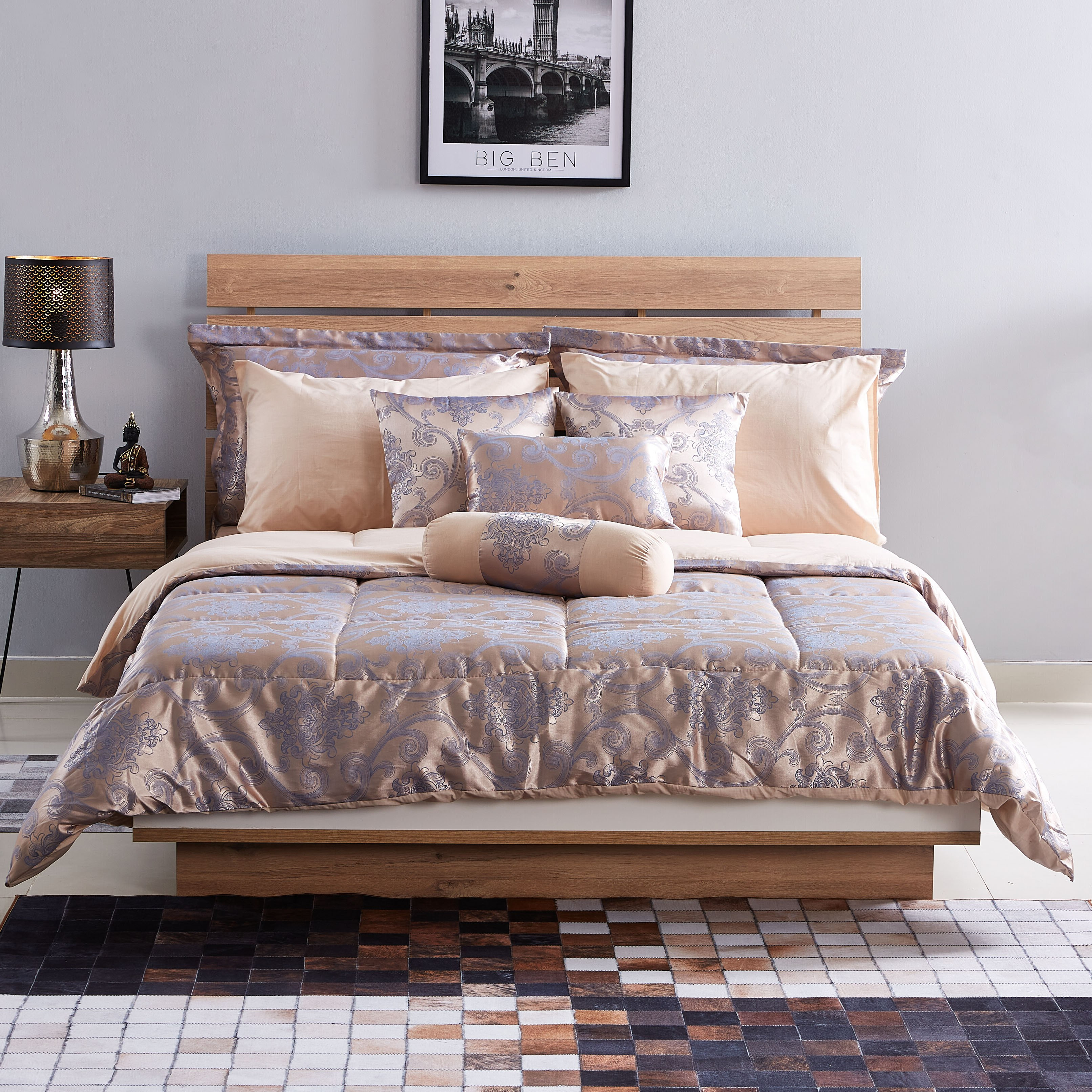 طقم لحاف سوبر كينج جاكار 12 قطعة من أوبولانس - 260x240 سم-hbxhomeware-hbxdecorandfurnishings-image-1