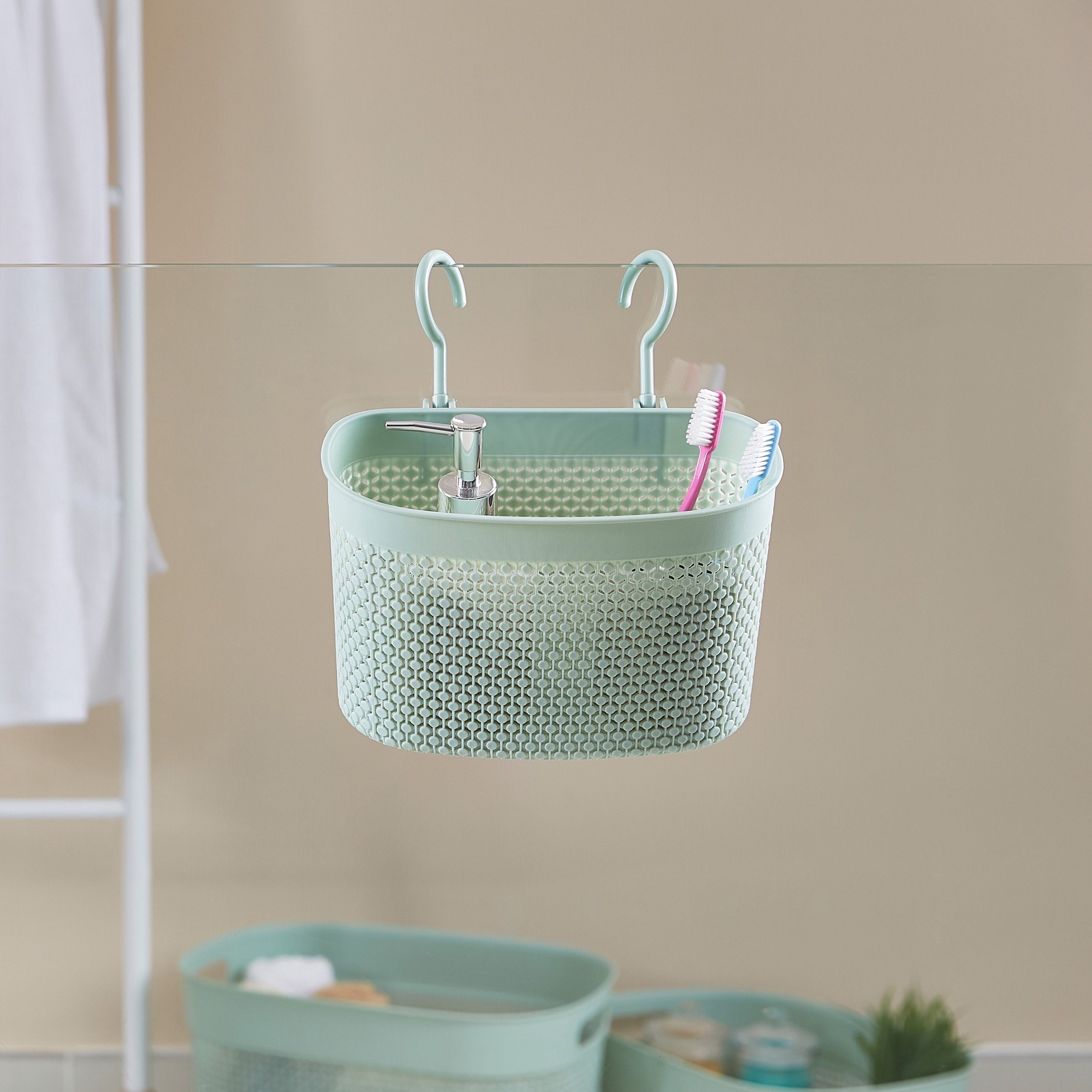 Knit Basket with Hooks-hbxbedroom-bedroomaccessories-bedroomstorage-image-2