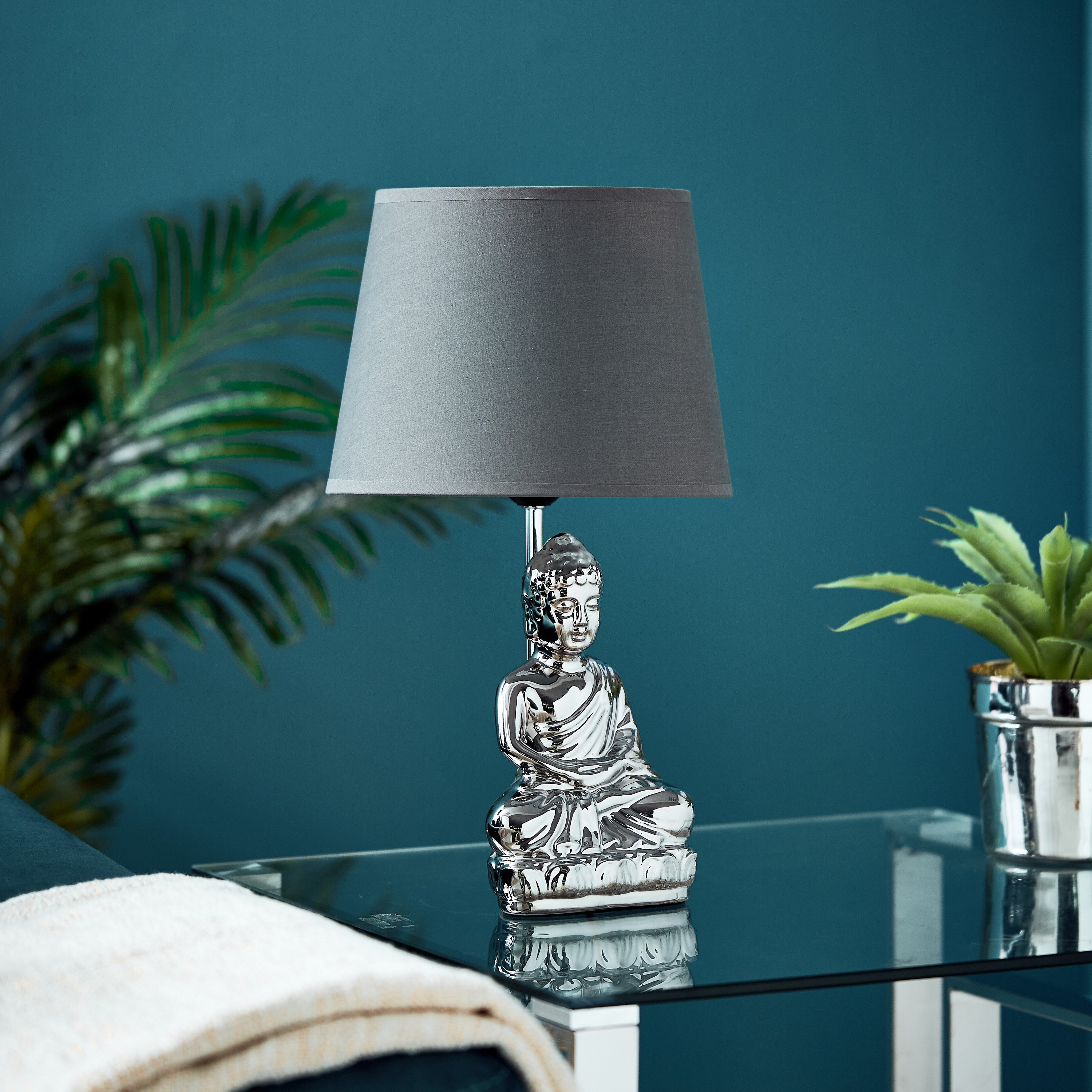 مصباح طاولة سيراميك بتصميم بوذا - 44 سم-hbxlivingroom-lighting-tablelamps-image-1