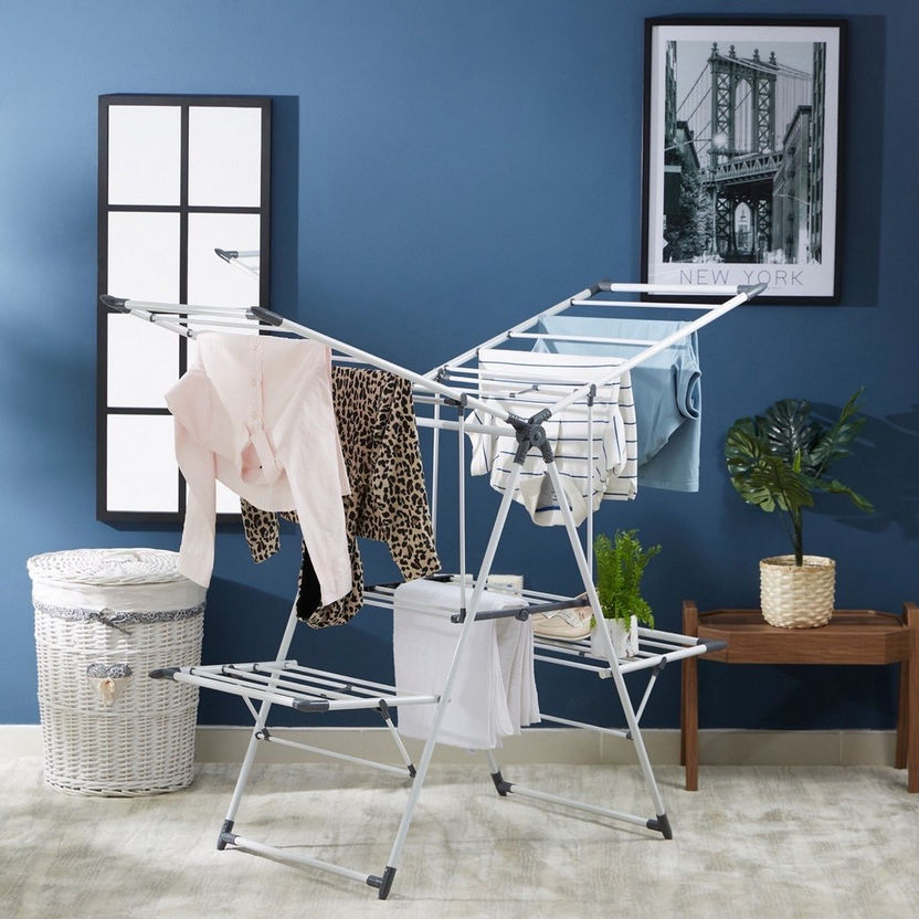 Butterfly 2-Tier Clothes Dryer - 154x62x99 cm-Clothes Drying Racks-image-6