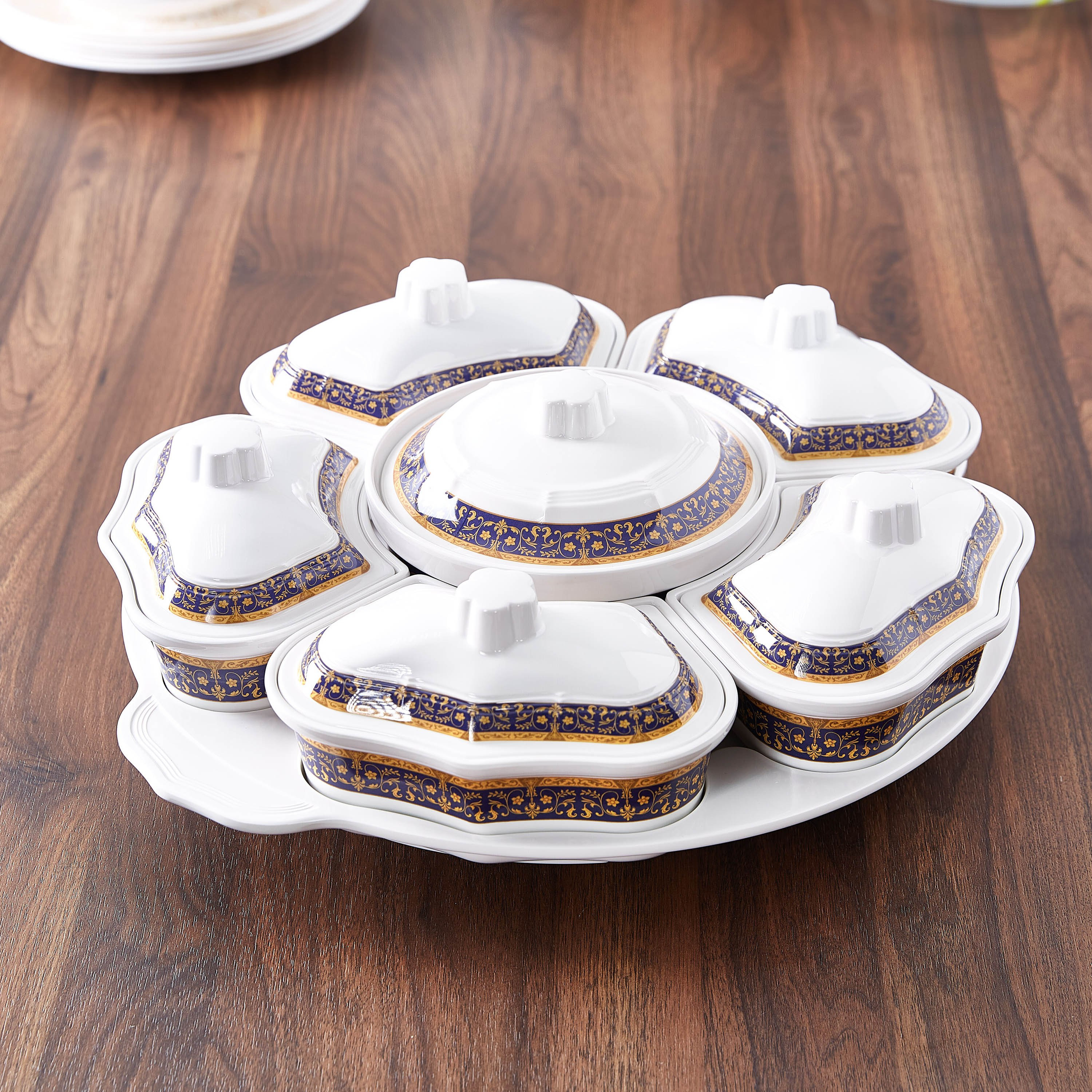 طقم تقديم دائري من هوفر- 14 قطعة-hbxhomeware-hbxkitchen-image-1