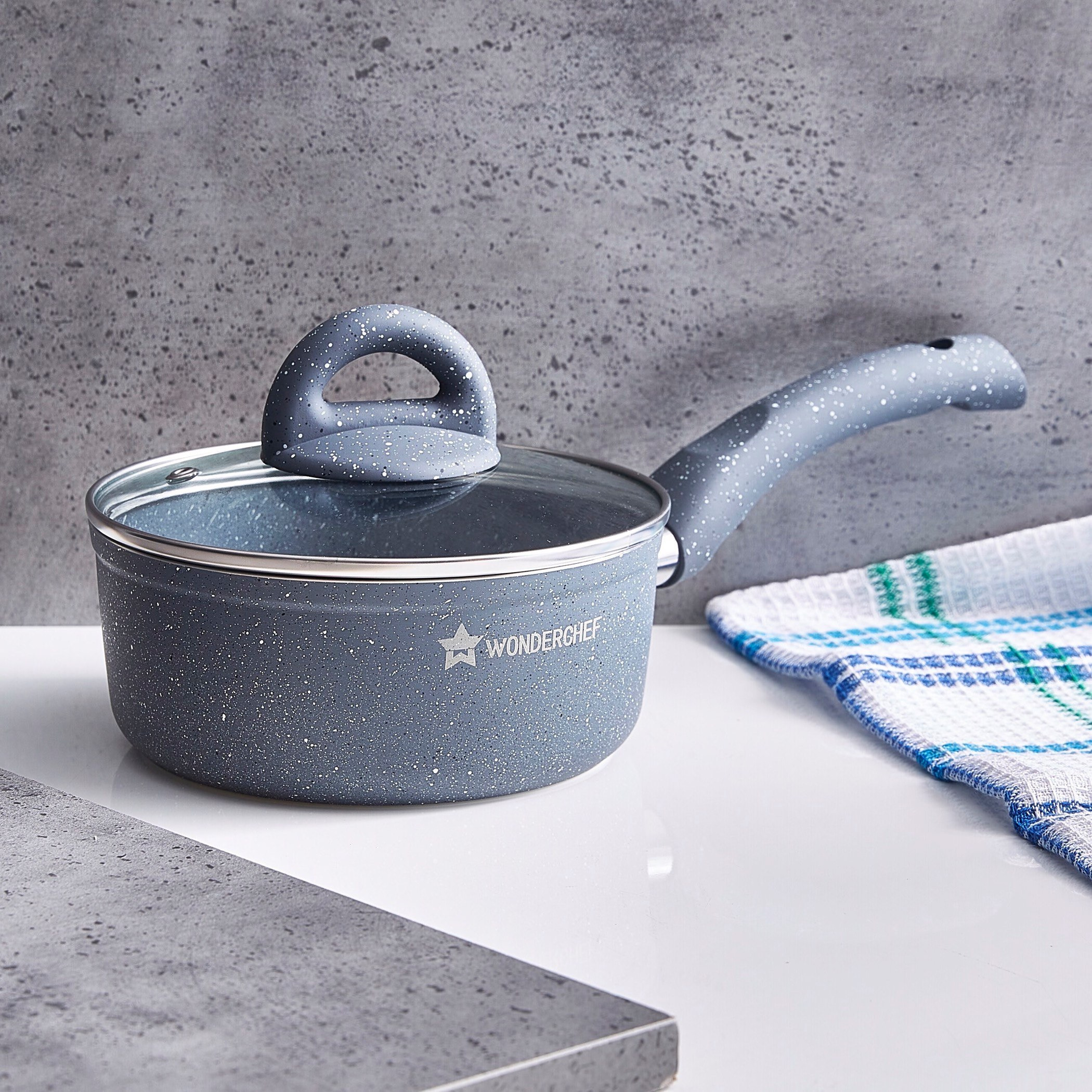 وعاء صلصة جرانيت بغطاء من واندرشيف  - 16 سم-hbxkitchen-kitchenware-foodpreparation-image-1