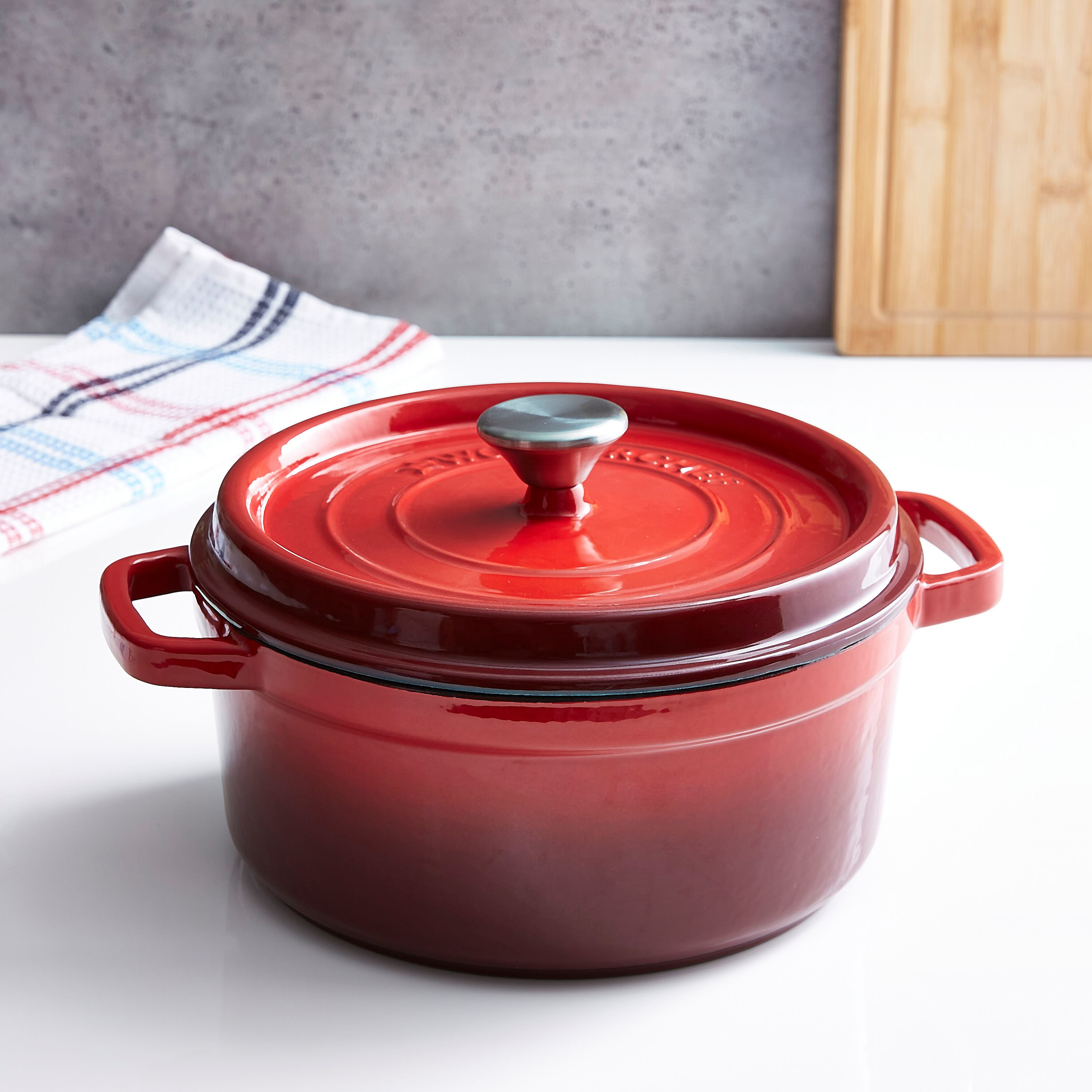 Wonderchef Ferro Cast-Iron Casserole - 24 cm-hbxkitchen-kitchenware-foodpreparation-image-1