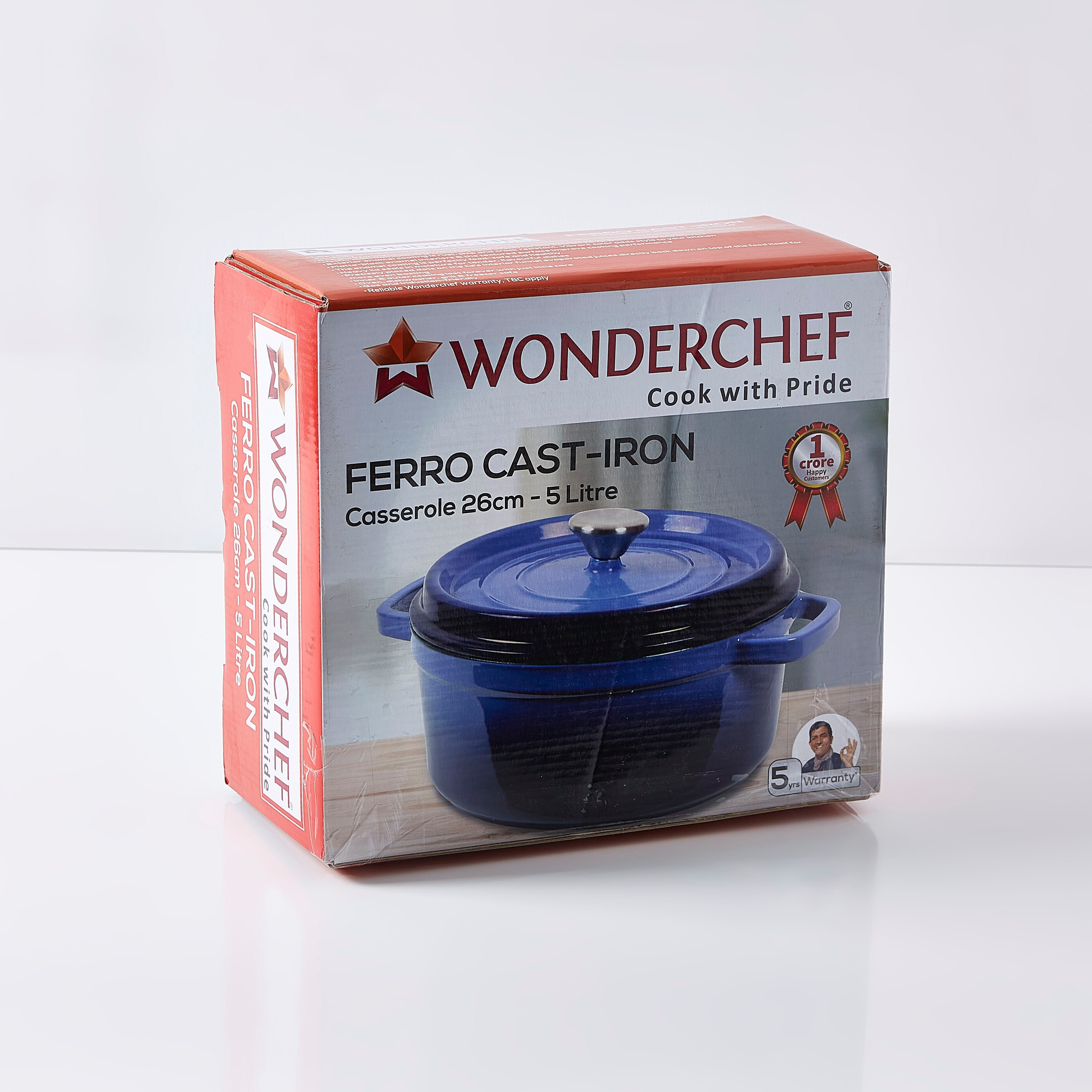Wonderchef Ferro Cast-Iron Casserole - 26 cm-hbxkitchen-kitchenware-foodpreparation-image-5
