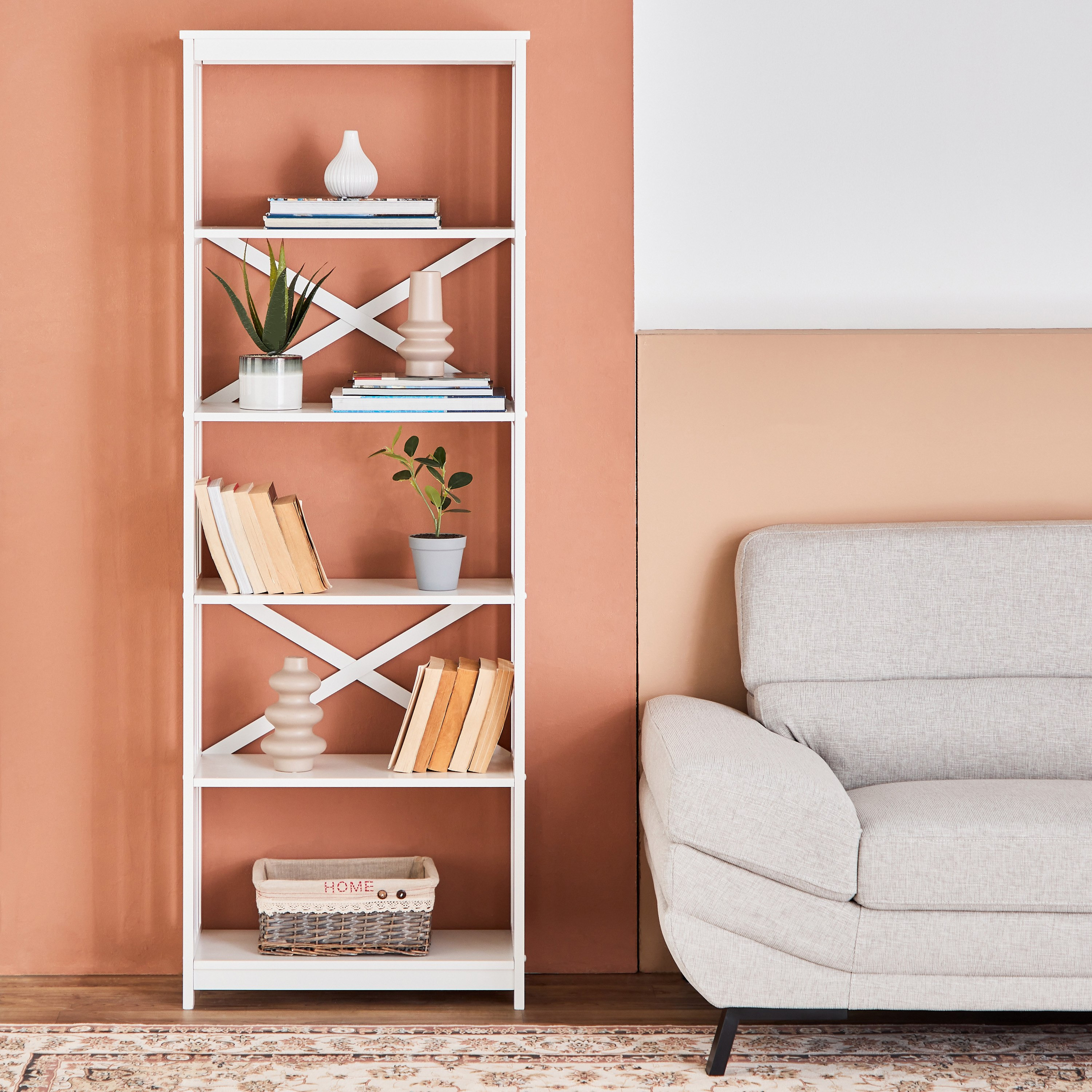 خزانة كتب 5 طوابق من هالمستاد - 30x60x179 سم-hbxfurniture-office-bookcases-image-2