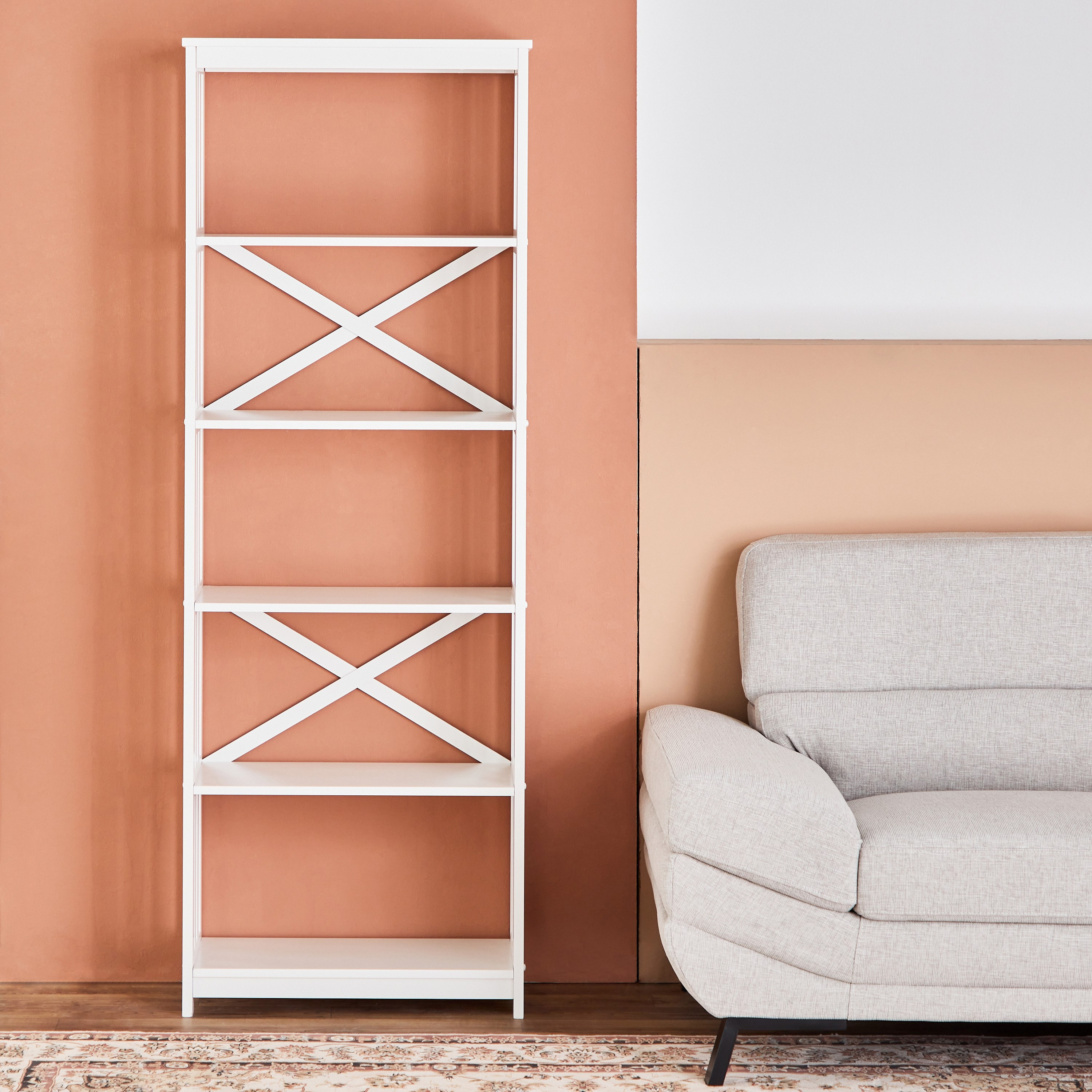خزانة كتب 5 طوابق من هالمستاد - 30x60x179 سم-hbxfurniture-office-bookcases-image-3