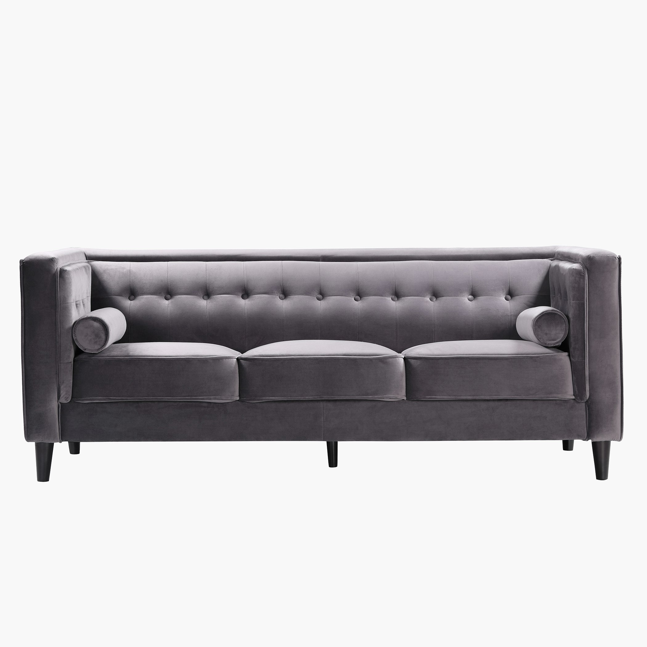 كنبة مخمليّة 3 مقاعد مع 2 وسادة داعمة من شينا-hbxlivingroom-sofasandarmchairs-sofas-image-2