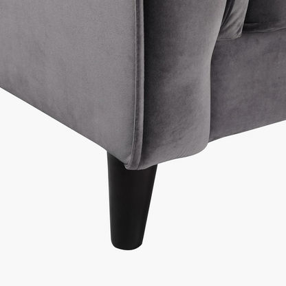 Sheena 3-Seater Velvet Sofa with 2 Bolster Cushions