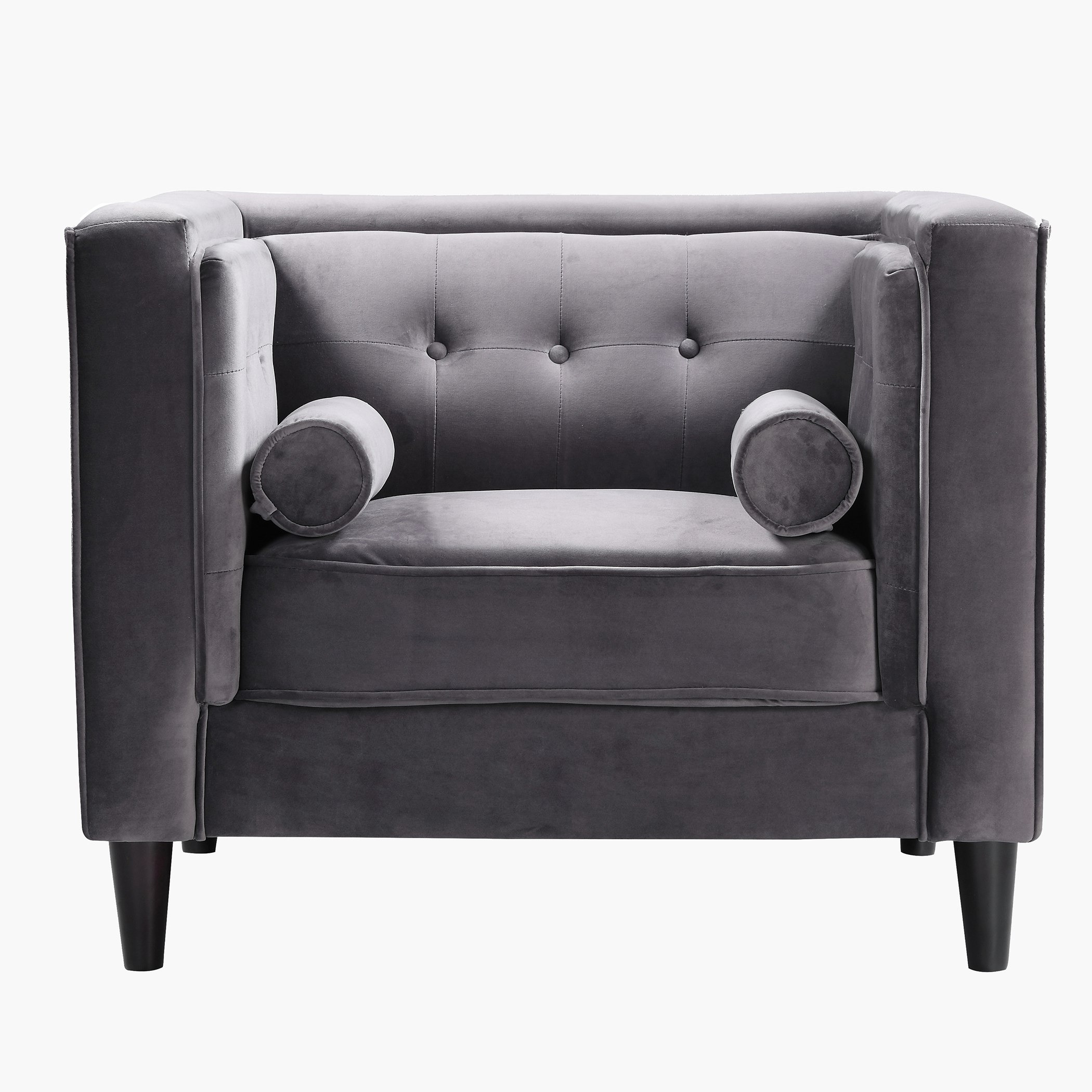 كنبة مخمليّة مقعد واحد مع 2 وسائد داعمة من شينا-hbxlivingroom-sofasandarmchairs-sofas-image-2