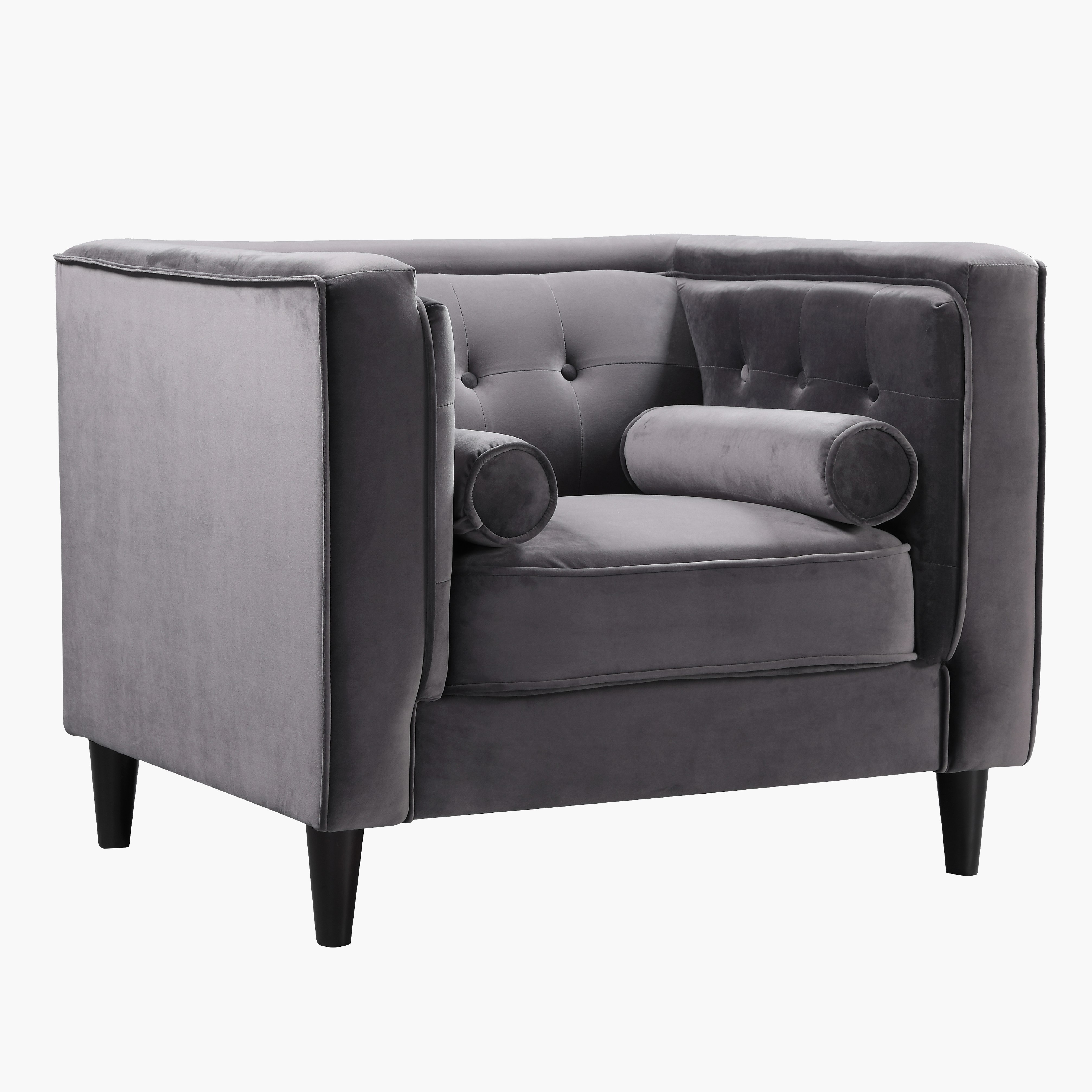 كنبة مخمليّة مقعد واحد مع 2 وسائد داعمة من شينا-hbxlivingroom-sofasandarmchairs-sofas-image-3