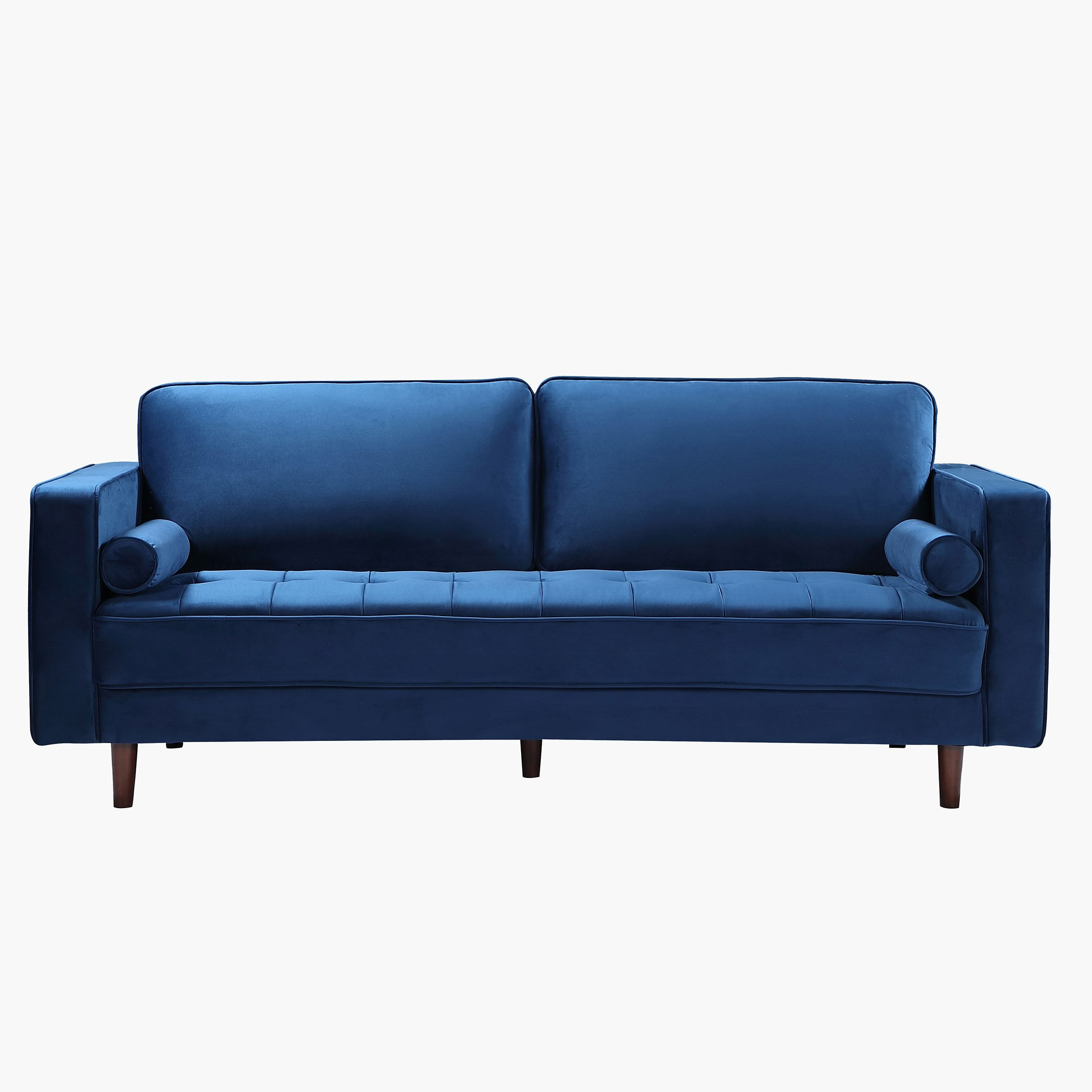 كنبة مخمليّة 3 مقاعد مع 2 وسادة داعمة من ليندا-hbxlivingroom-sofasandarmchairs-sofas-image-2