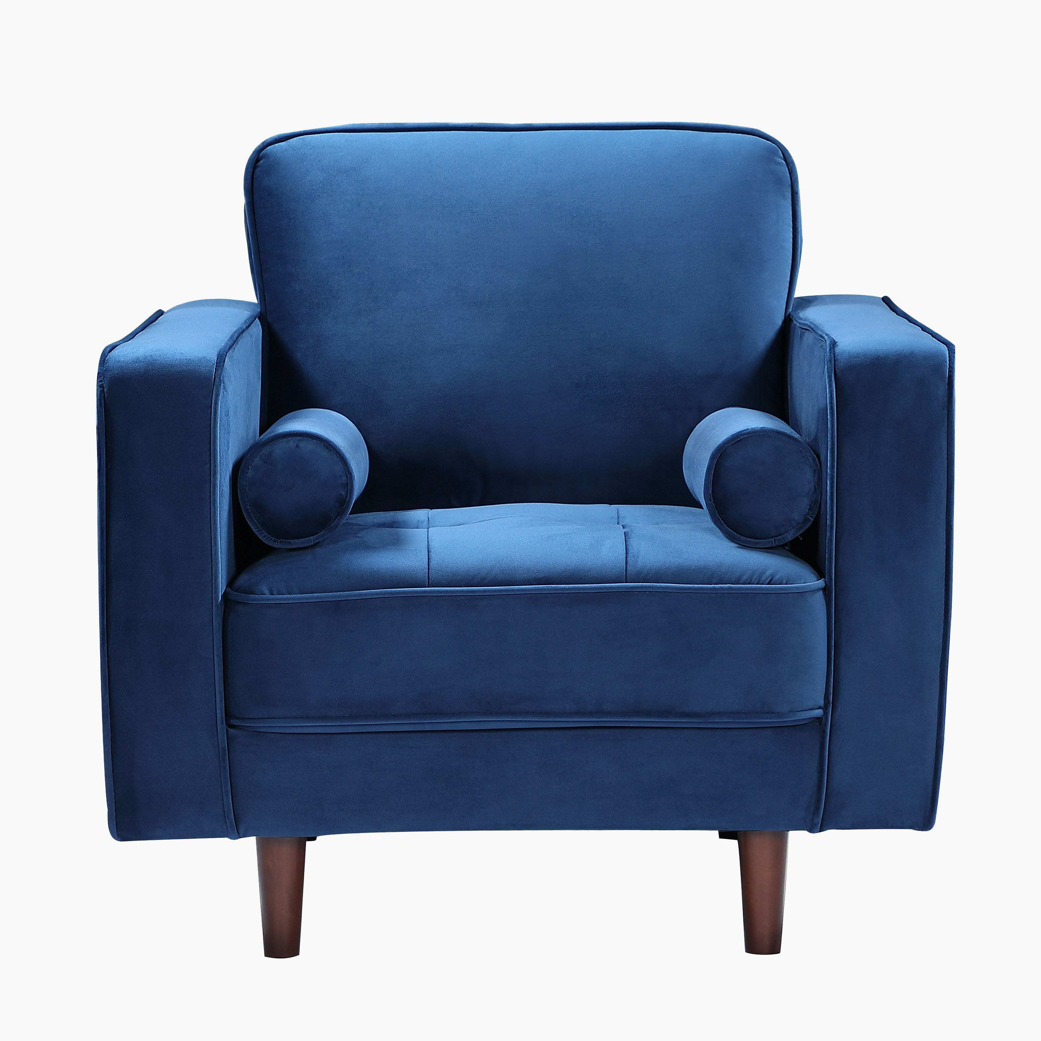 كنبة مخمليّة مقعد واحد مع 2 وسائد داعمة من ليندا-hbxlivingroom-sofasandarmchairs-sofas-image-2