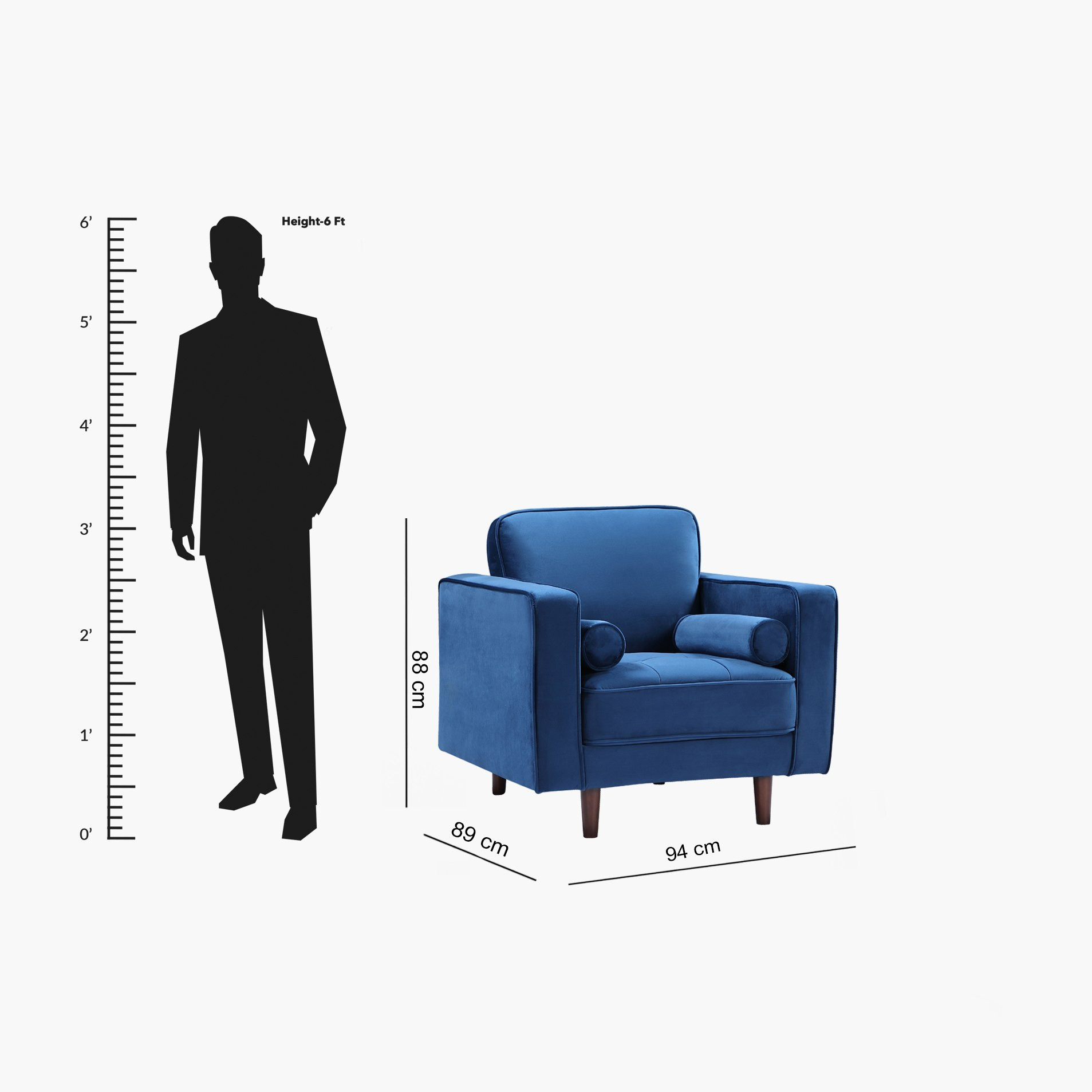 كنبة مخمليّة مقعد واحد مع 2 وسائد داعمة من ليندا-hbxlivingroom-sofasandarmchairs-sofas-image-8