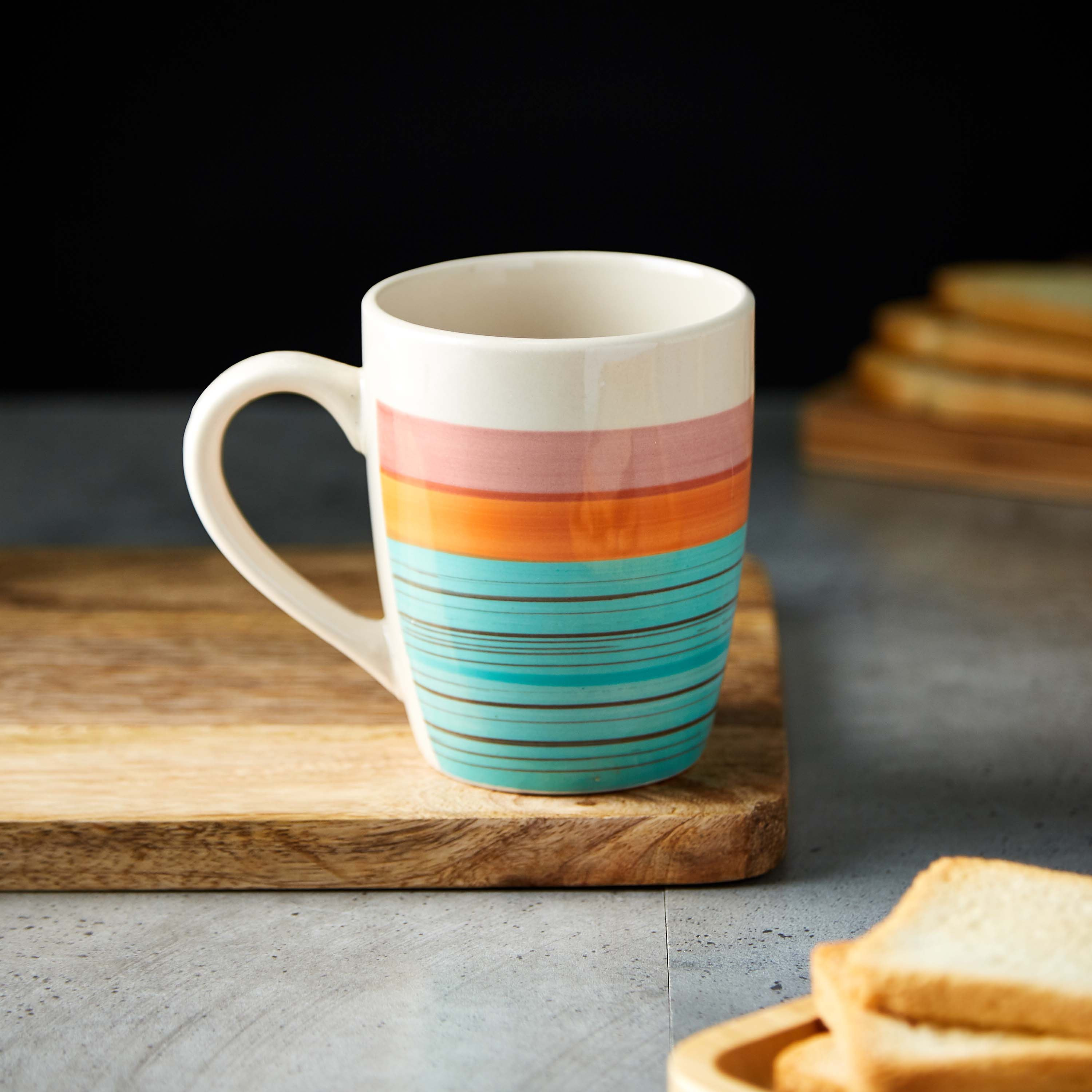 مج مخطّط من الخزف - 400 مل-hbxhomeware-diningandtabletop-coffeeandteasets-image-1