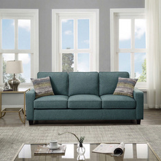 Simmons 3-Seater Fabric Sofa with 2 Cushions