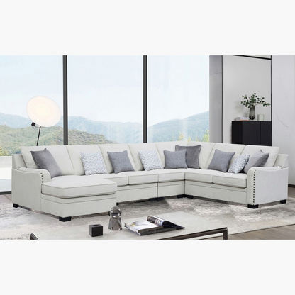 Nashville Large 7-Seater Sectional Left Corner Sofa with 9 Cushions & Chaise