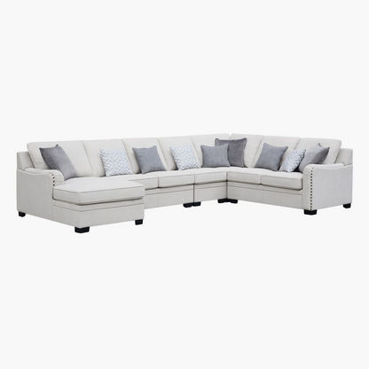 Nashville Large 7-Seater Sectional Left Corner Sofa with 9 Cushions & Chaise