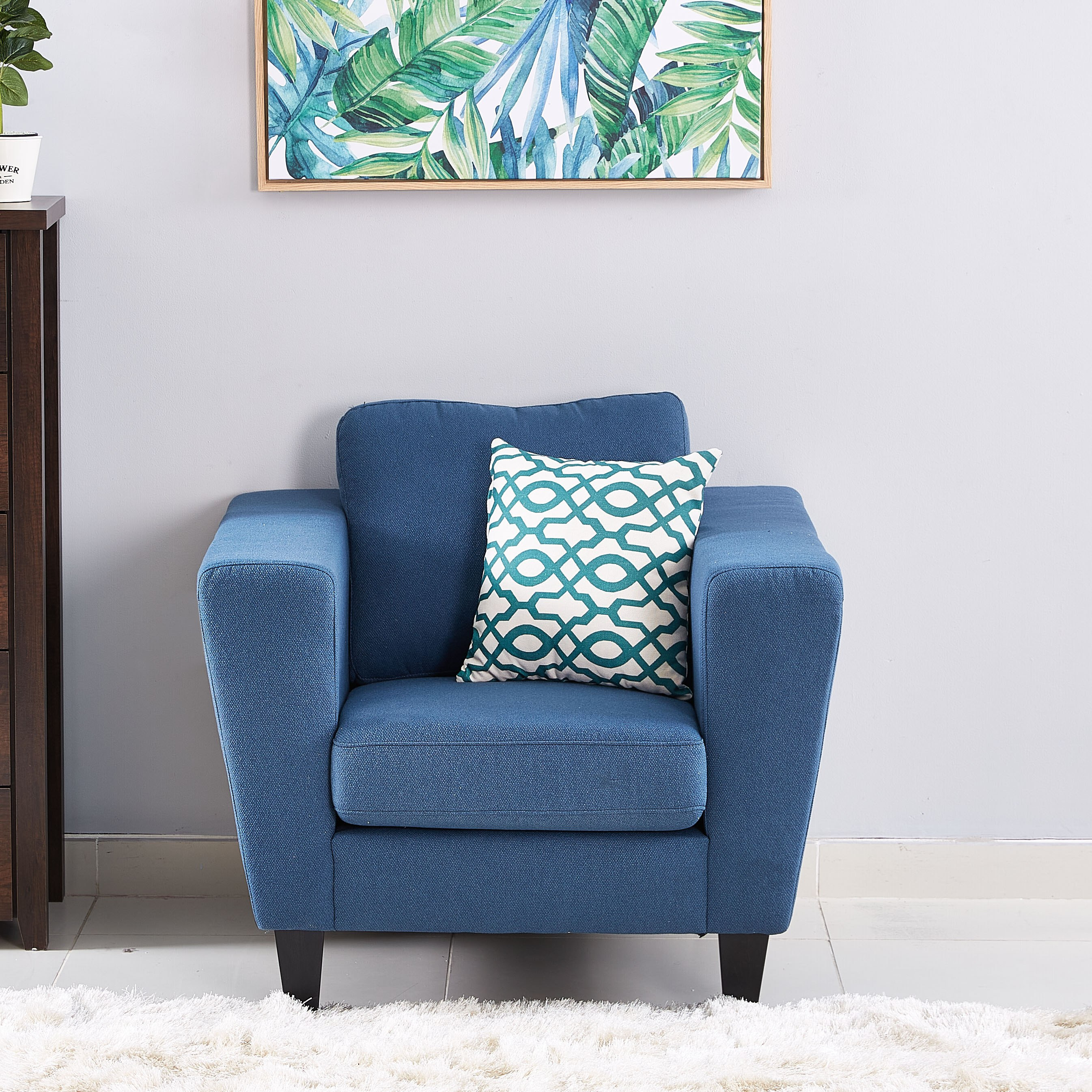 Cathy Tria 1-Seater Sofa with Contrast Print Scatter Cushion-hbxlivingroom-sofasandarmchairs-sofas-image-1