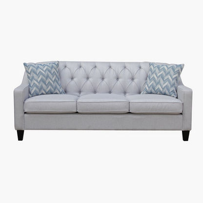 Charlotte 3-Seater Fabric Sofa with 2 Cushions